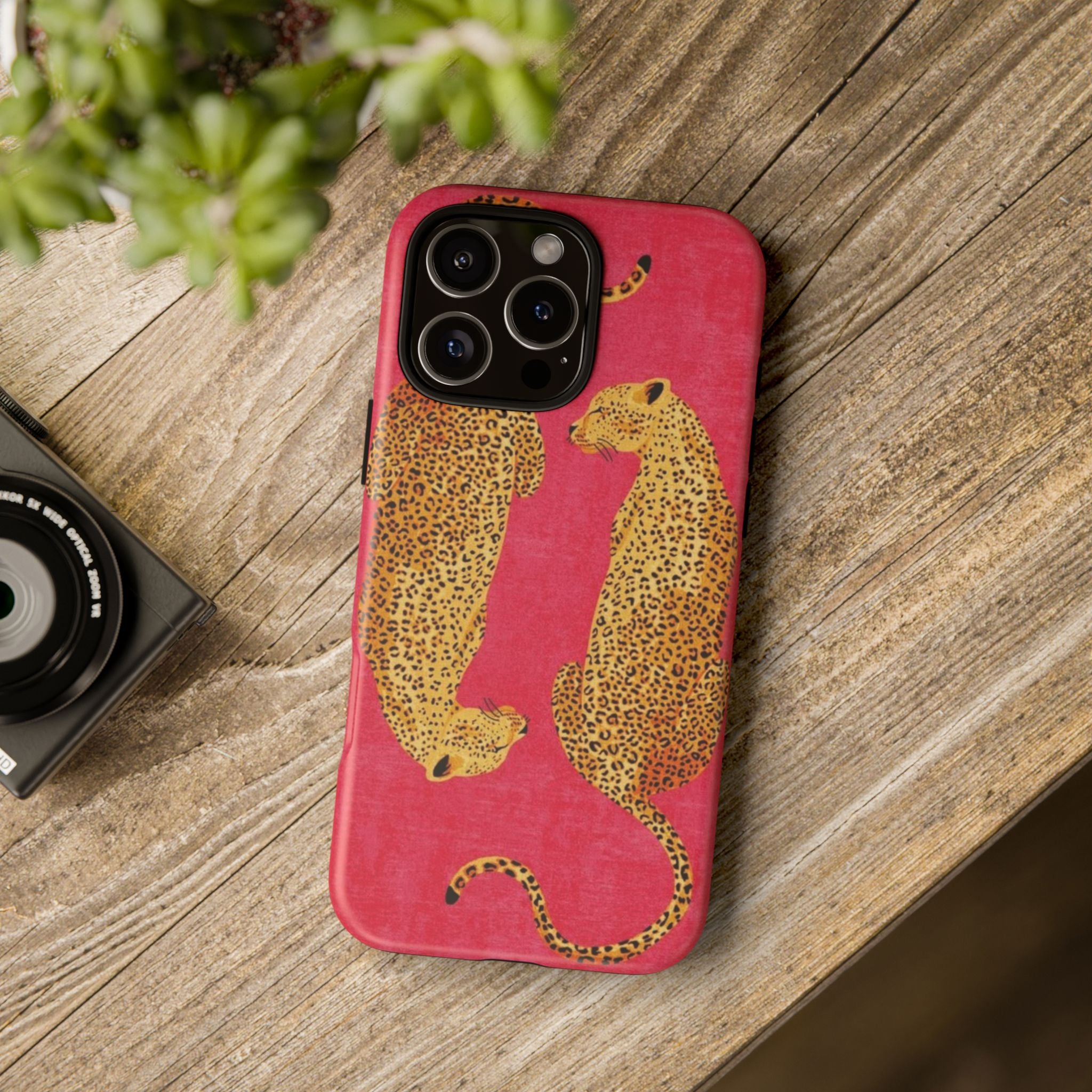 Pink Leopard Phone Case – Bold Animal Print Protective Case