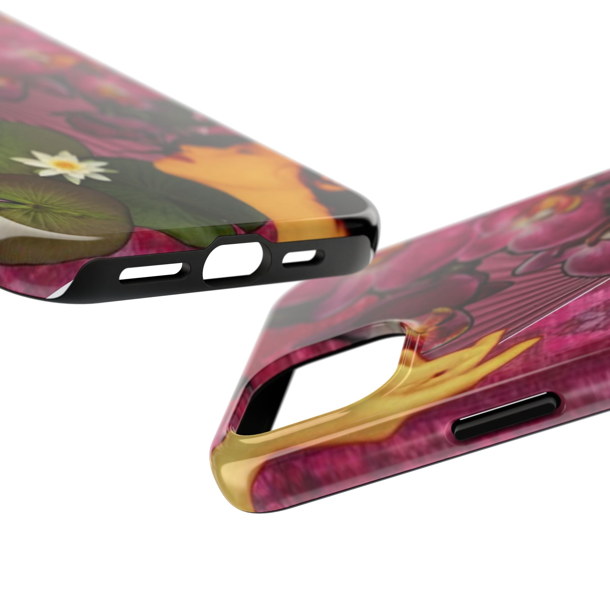 Floral Orchid Tough Phone Case — Vintage Woman & Lotus Design