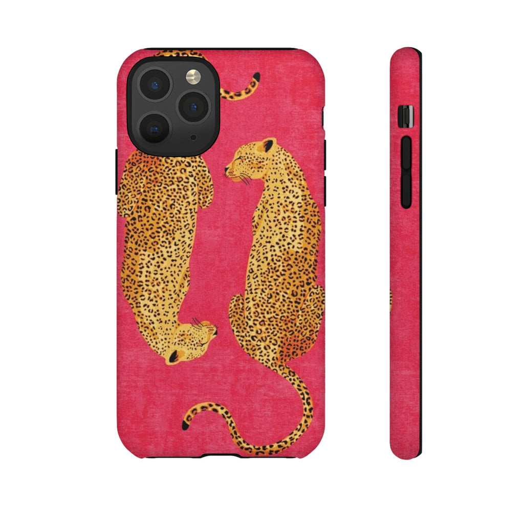 Pink Leopard Phone Case – Bold Animal Print Protective Case