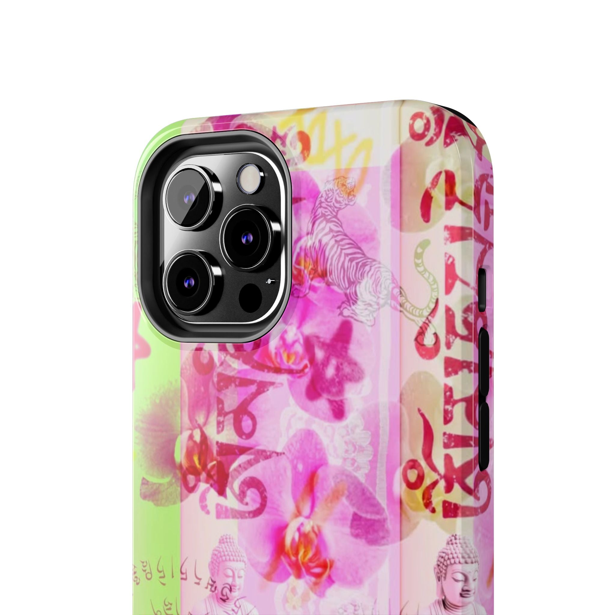 Floral Pink Orchid Tough Phone Case — Protective Art Phone Cover