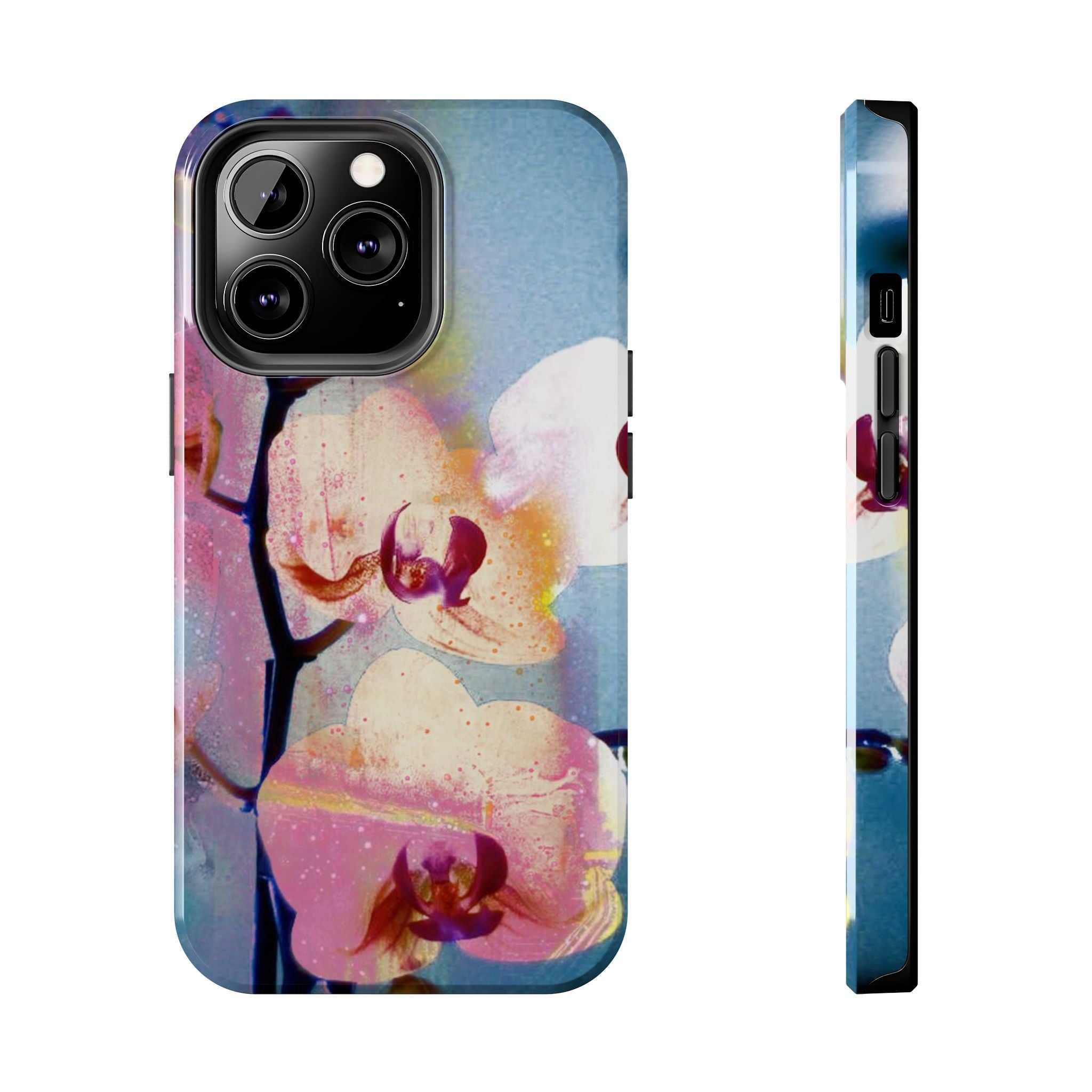 Orchid Tough Phone Case — Pastel Floral Protective Cover for iPhone & Android