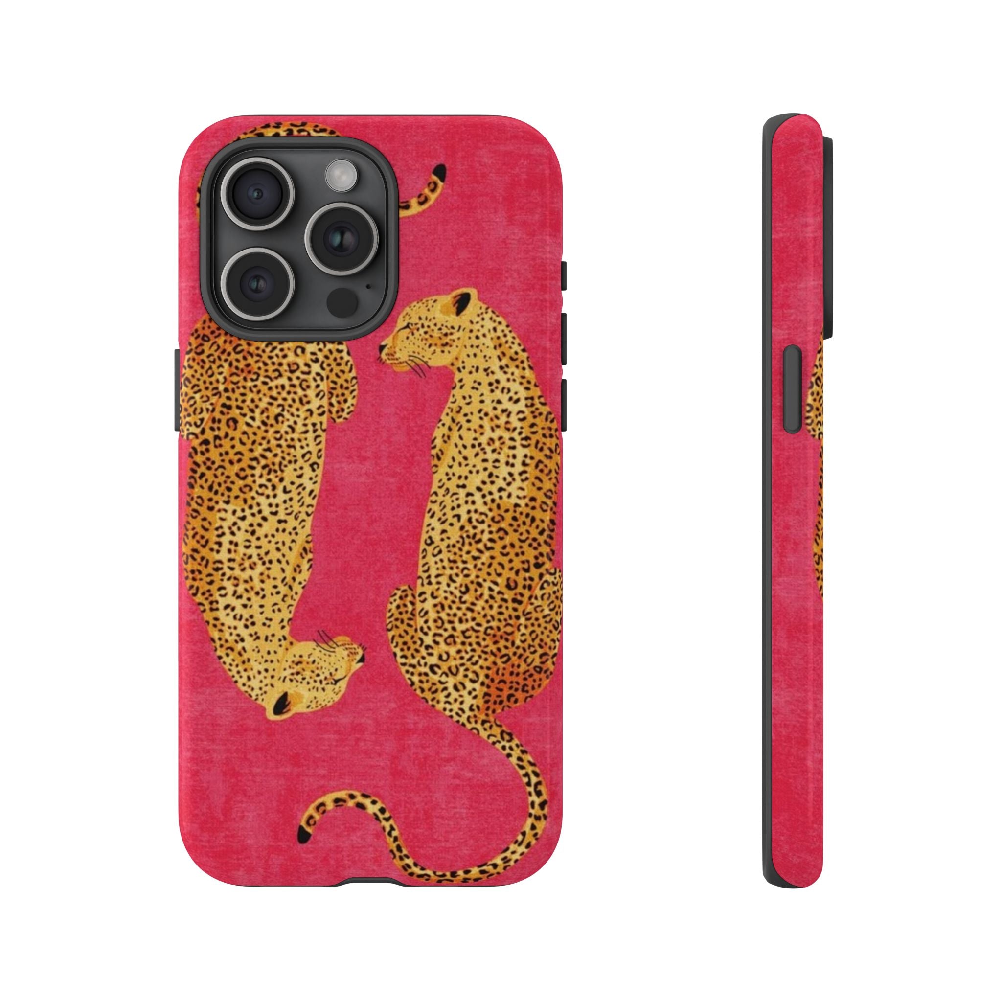 Pink Leopard Phone Case – Bold Animal Print Protective Case