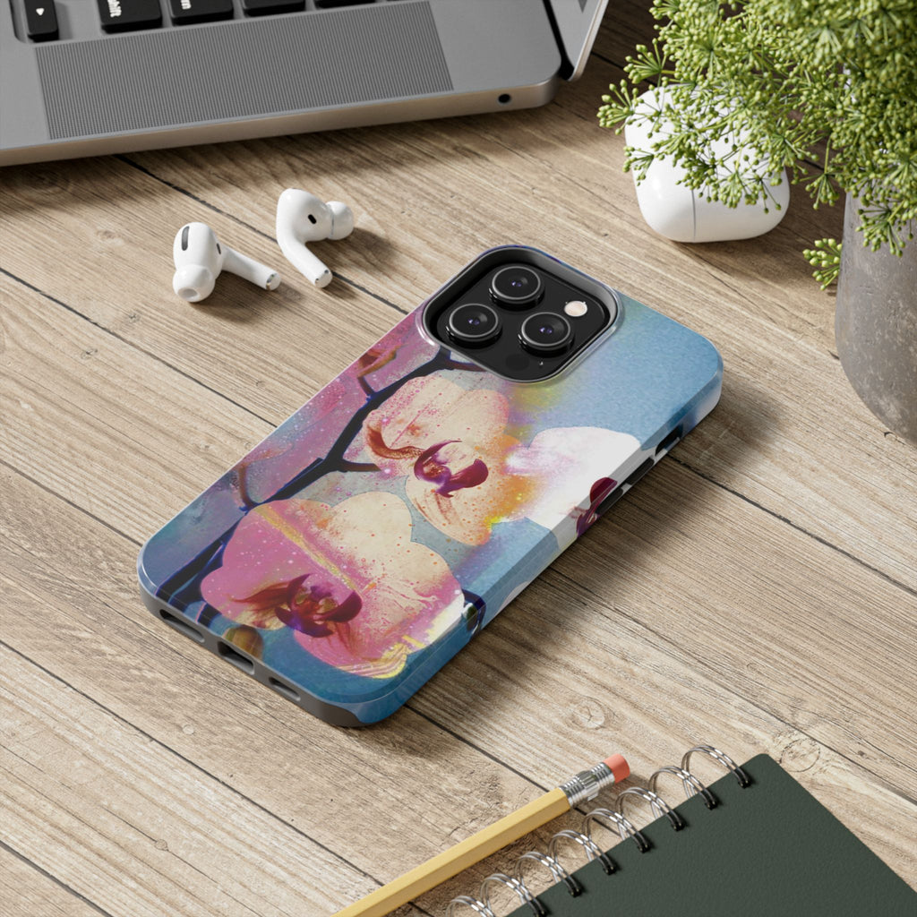 Orchid Tough Phone Case — Pastel Floral Protective Cover for iPhone & Android