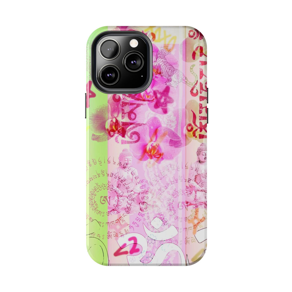 Floral Pink Orchid Tough Phone Case — Protective Art Phone Cover