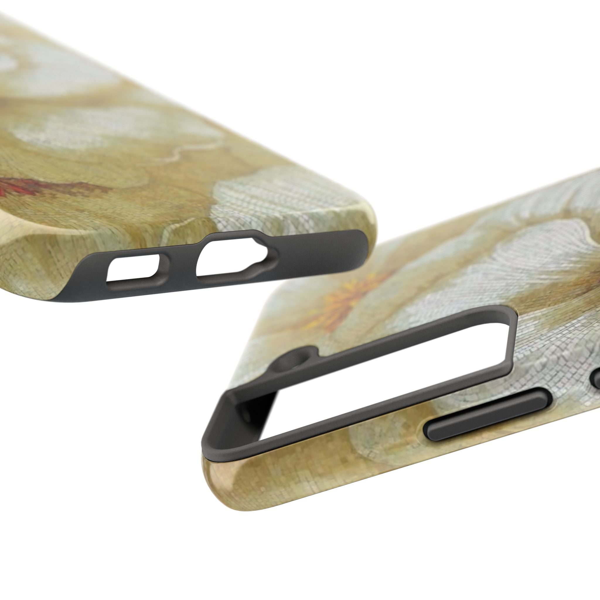 Tough Phone Case — Vintage White Floral Protective Cover