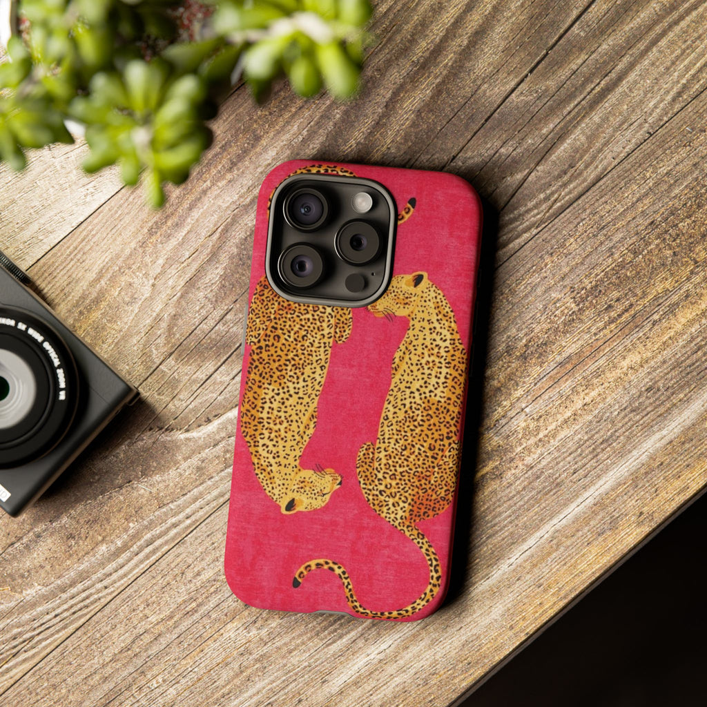Pink Leopard Phone Case – Bold Animal Print Protective Case