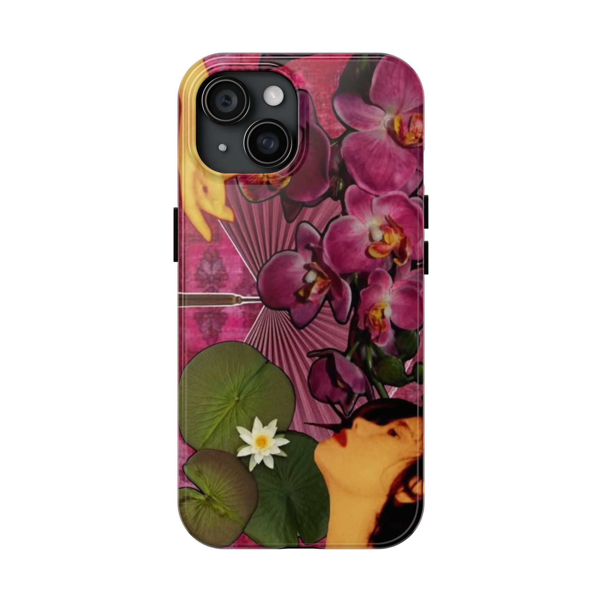 Floral Orchid Tough Phone Case — Vintage Woman & Lotus Design