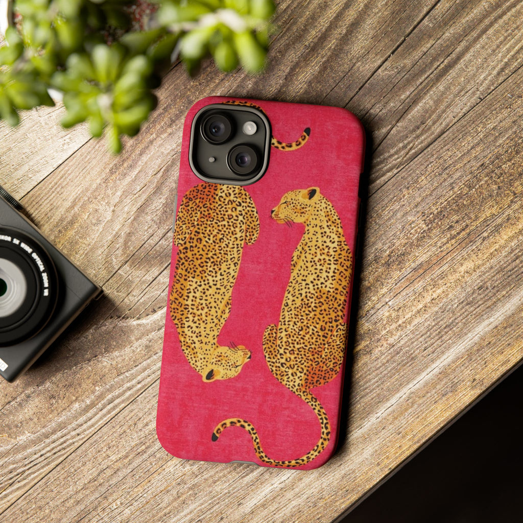 Pink Leopard Phone Case – Bold Animal Print Protective Case