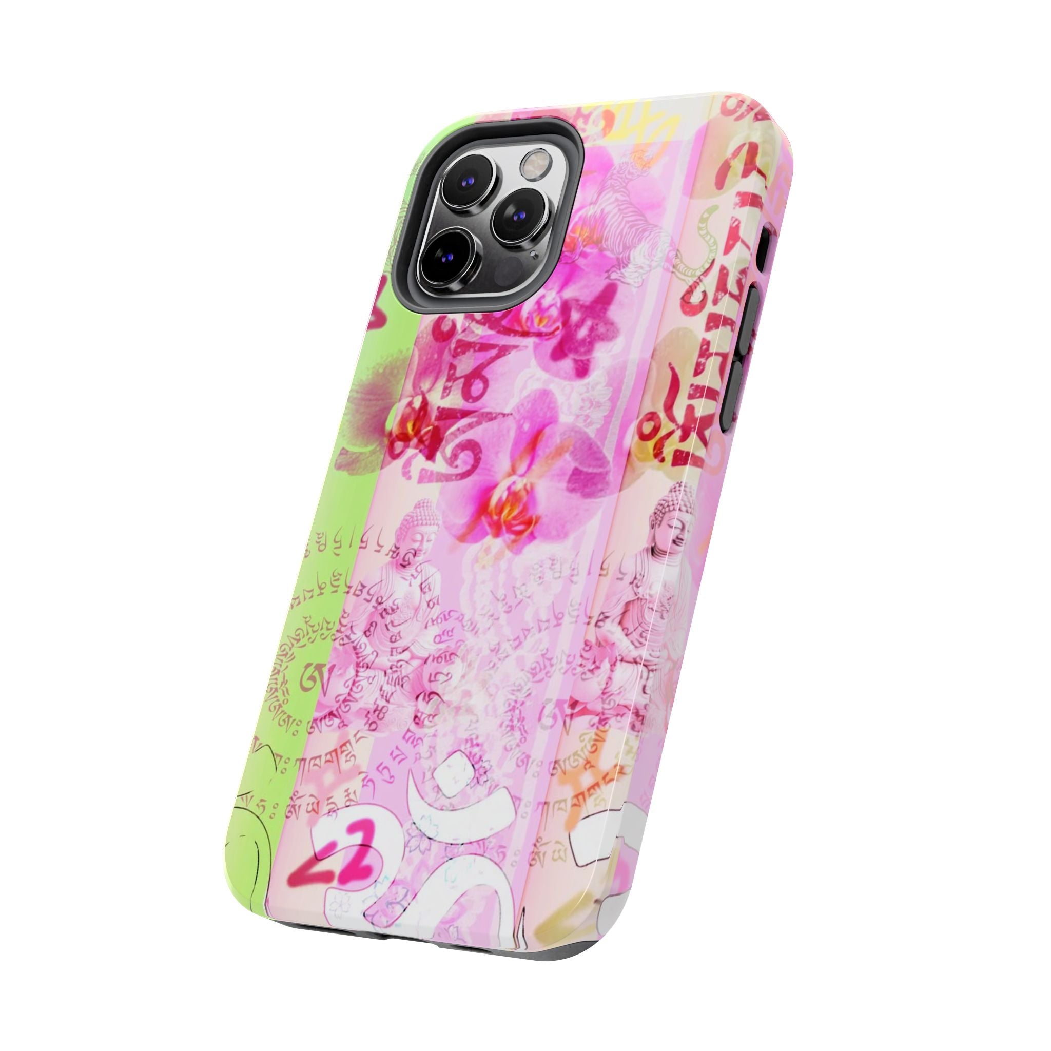 Floral Pink Orchid Tough Phone Case — Protective Art Phone Cover