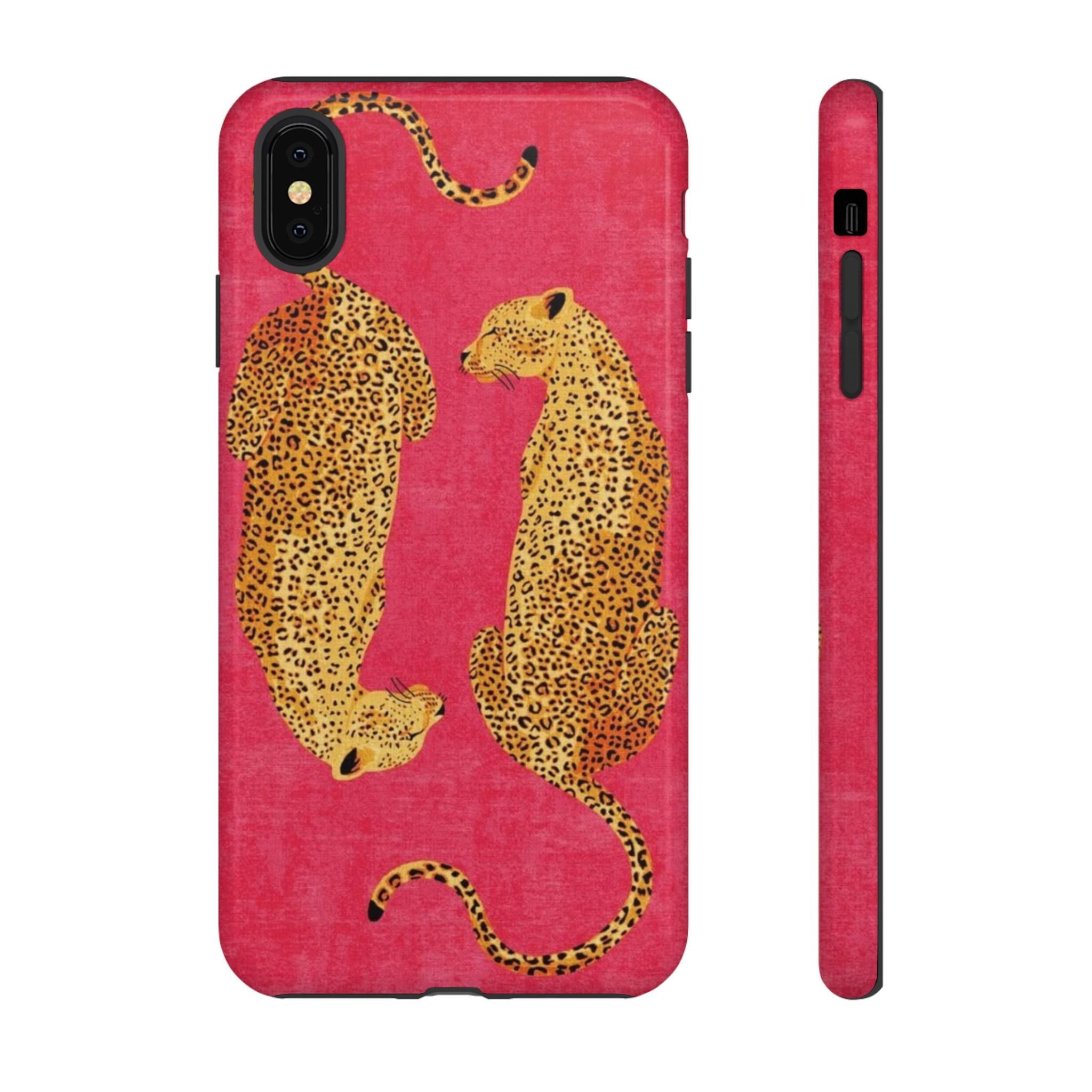 Pink Leopard Phone Case – Bold Animal Print Protective Case