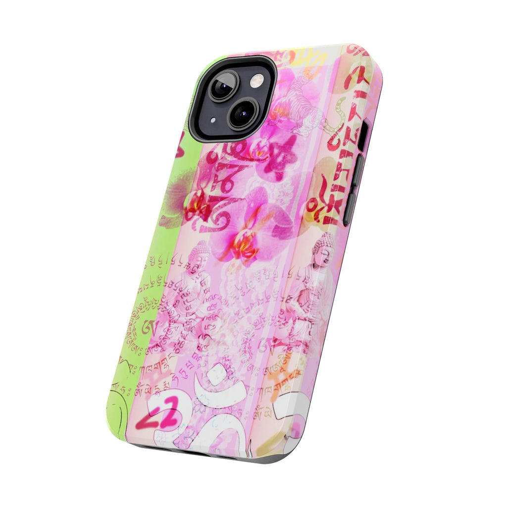 Floral Pink Orchid Tough Phone Case — Protective Art Phone Cover