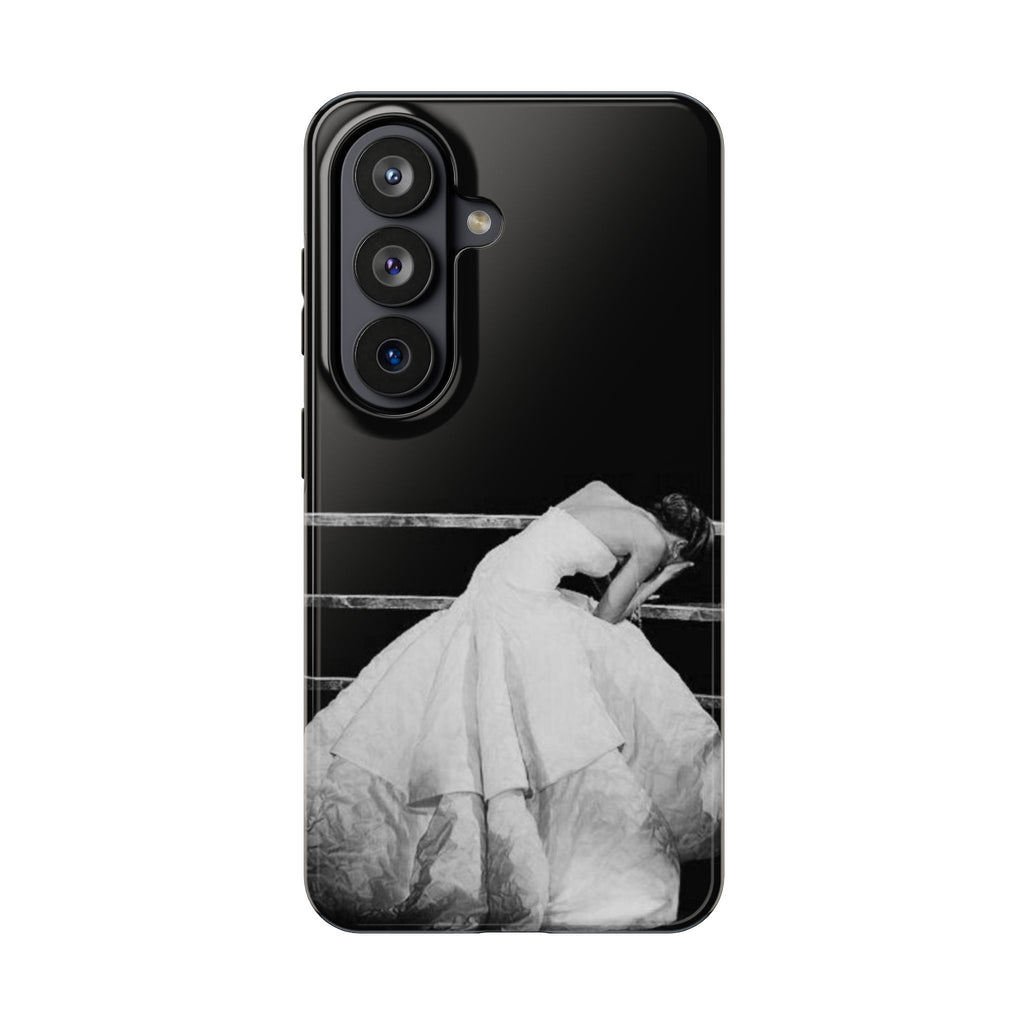 Vintage Ballerina Tough Phone Case — Black & White Dance Photo Protective Cover