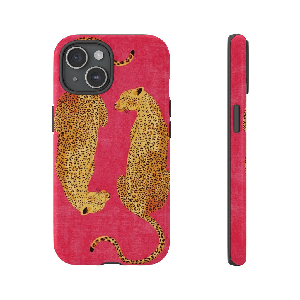Pink Leopard Phone Case – Bold Animal Print Protective Case