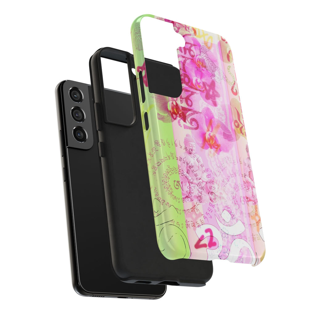 Floral Pink Orchid Tough Phone Case — Protective Art Phone Cover