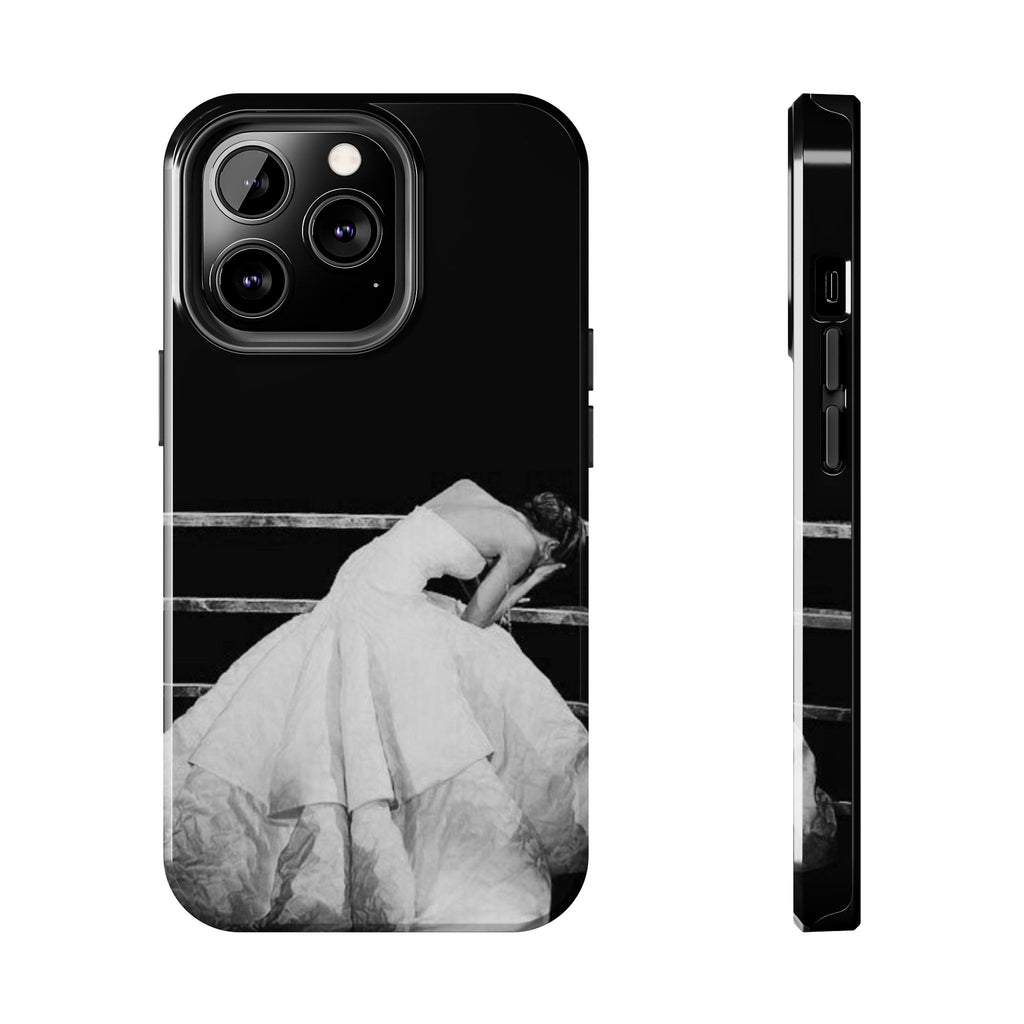 Vintage Ballerina Tough Phone Case — Black & White Dance Photo Protective Cover