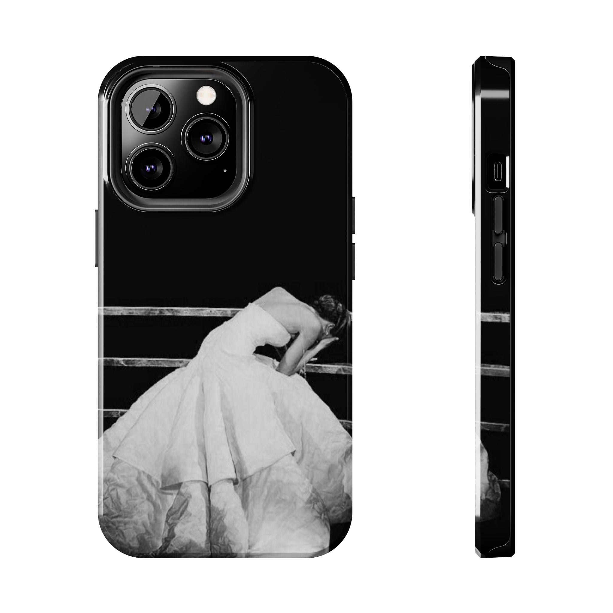 Vintage Ballerina Tough Phone Case — Black & White Dance Photo Protective Cover