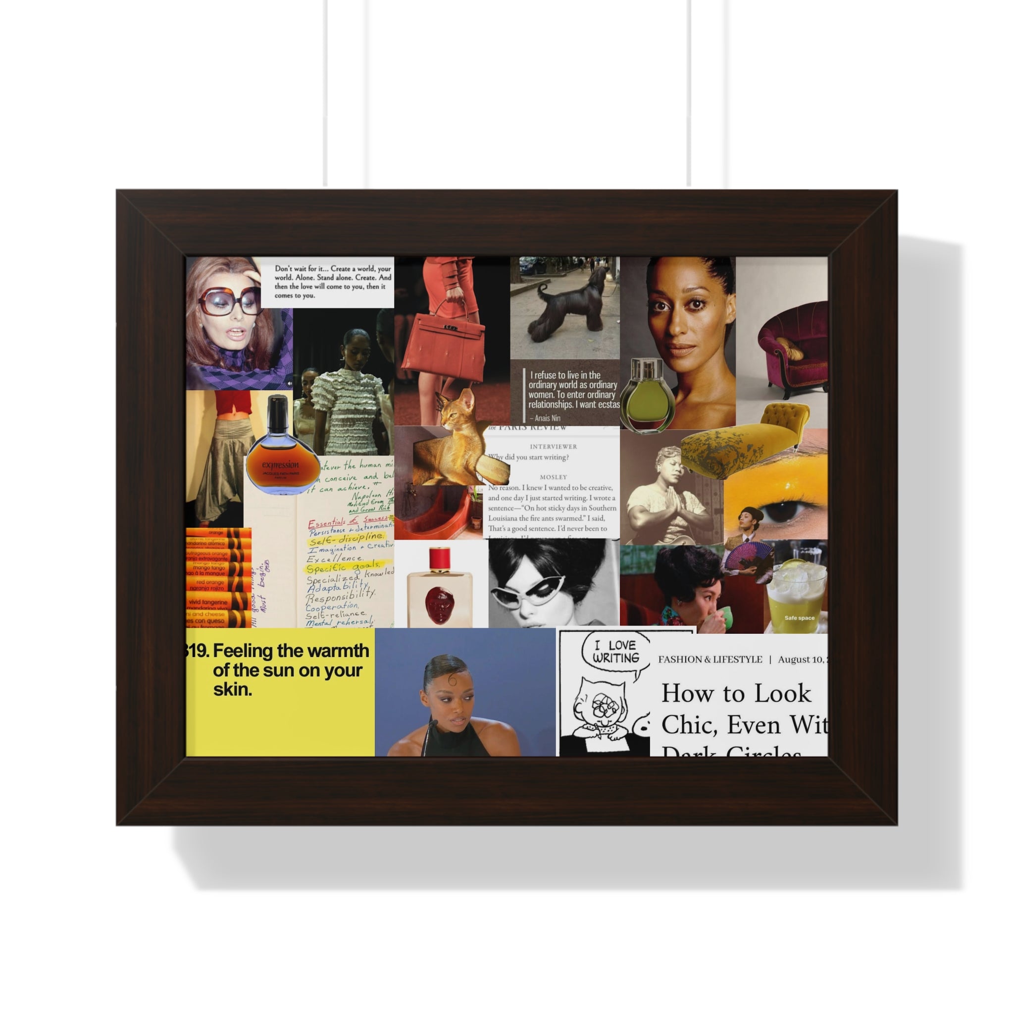 Framed Collage Poster — Vintage Fashion & Beauty Moodboard