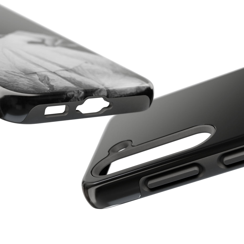 Vintage Ballerina Tough Phone Case — Black & White Dance Photo Protective Cover