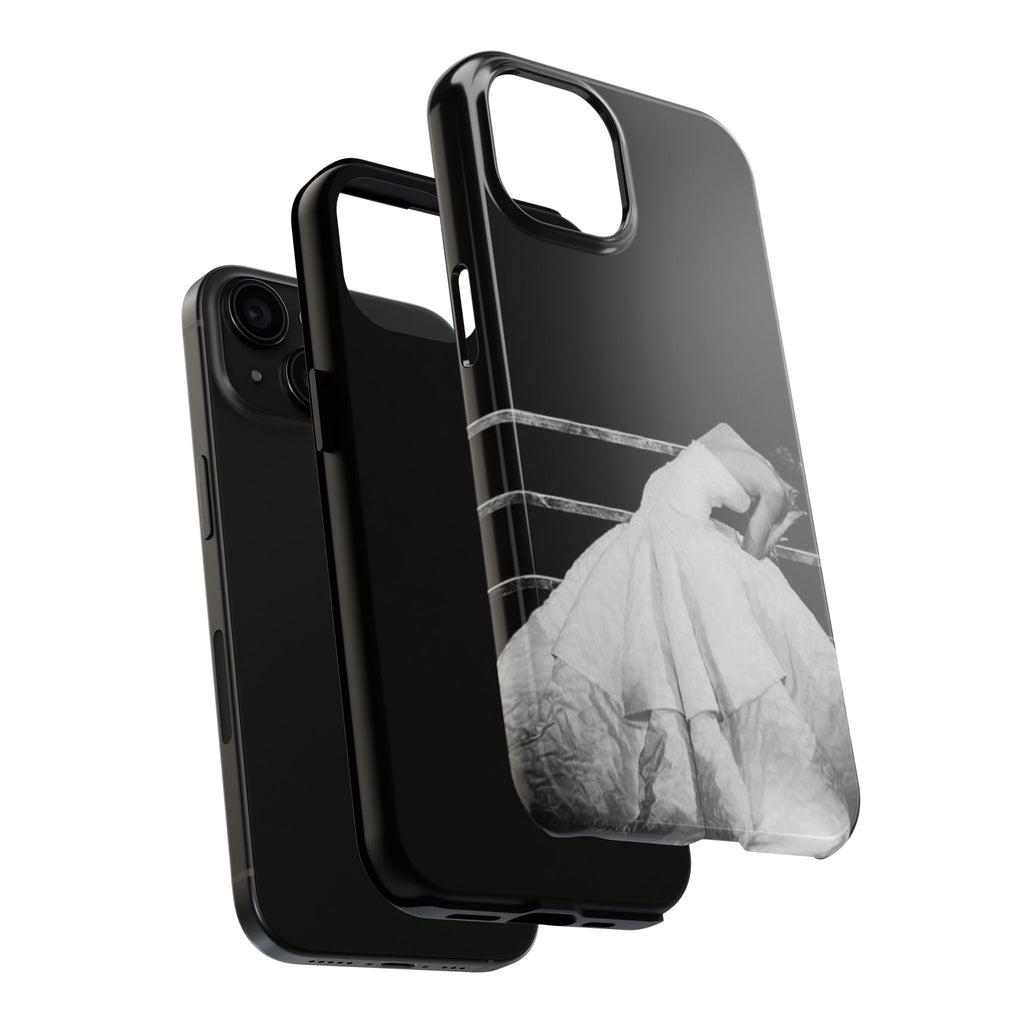 Vintage Ballerina Tough Phone Case — Black & White Dance Photo Protective Cover