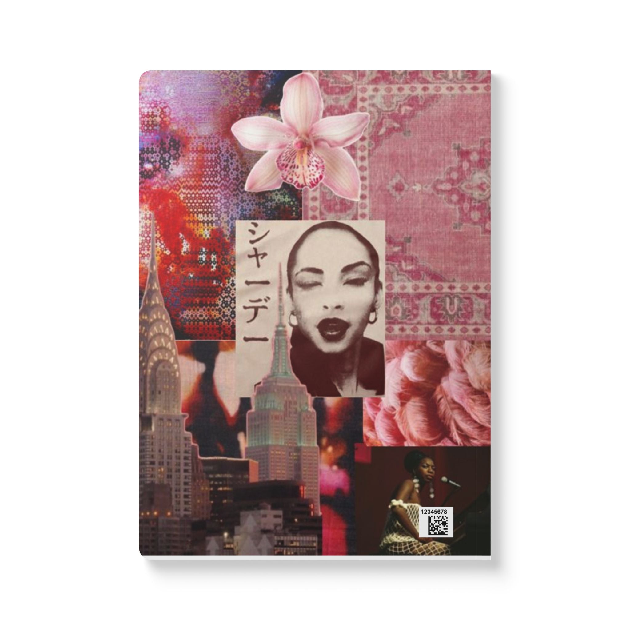 Collage Floral Softcover Journal — Vintage Poetry & Pink Aesthetic Notebook