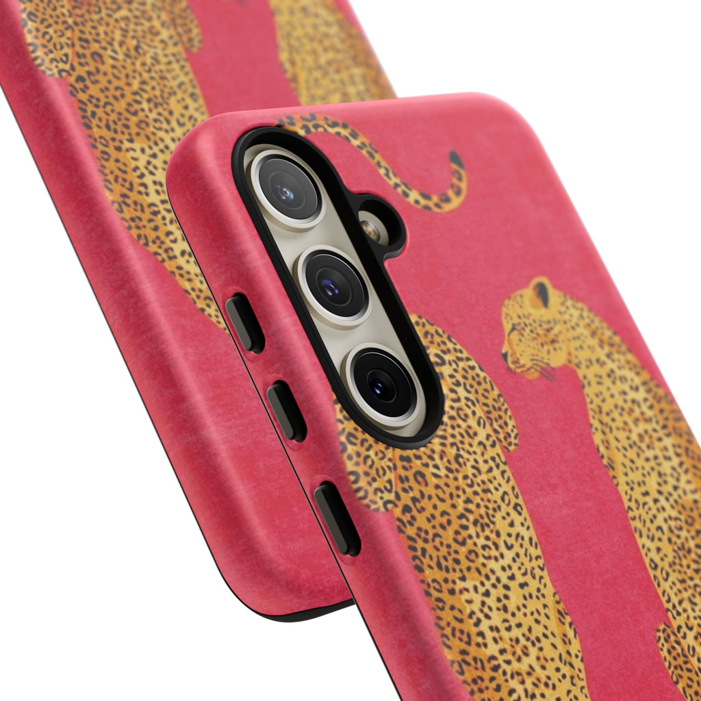Pink Leopard Phone Case – Bold Animal Print Protective Case