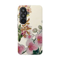 Floral Orchid Tough Phone Case — Pink Watercolor Botanical Protection