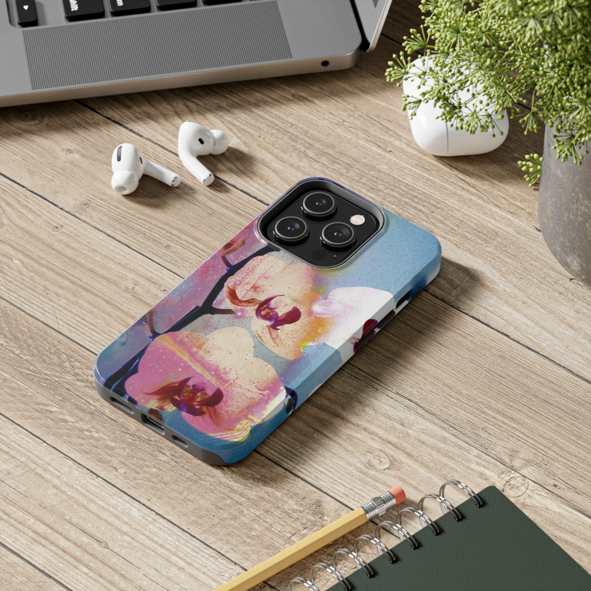 Orchid Tough Phone Case — Pastel Floral Protective Cover for iPhone & Android