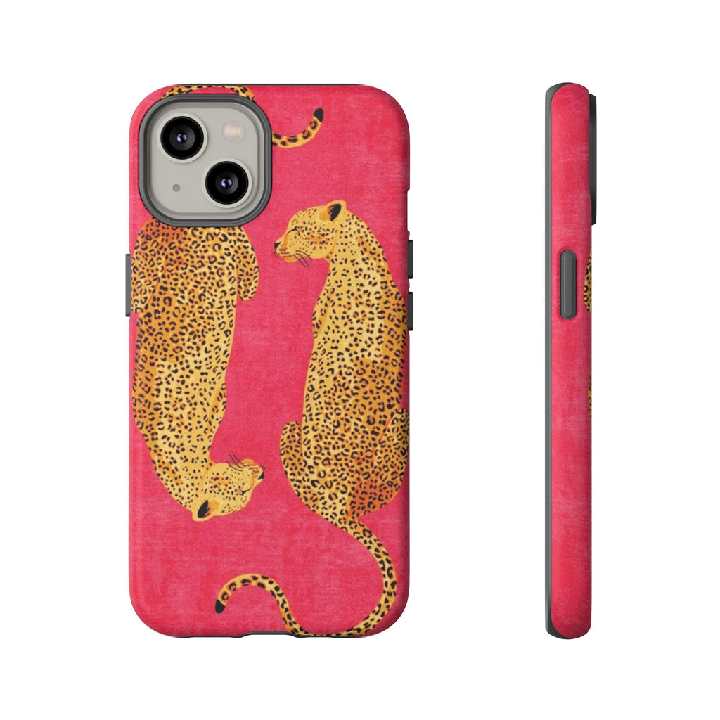 Pink Leopard Phone Case – Bold Animal Print Protective Case