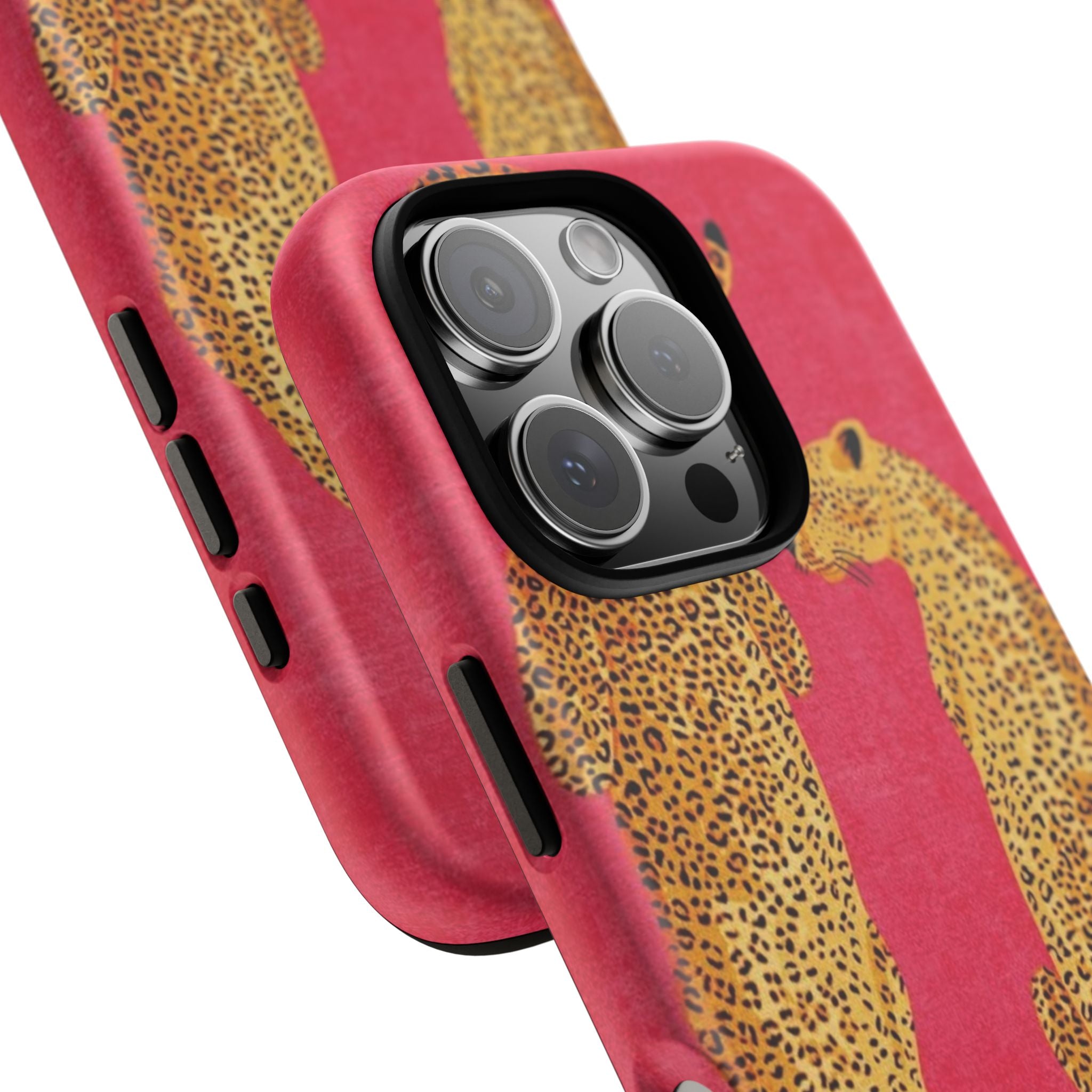 Pink Leopard Phone Case – Bold Animal Print Protective Case