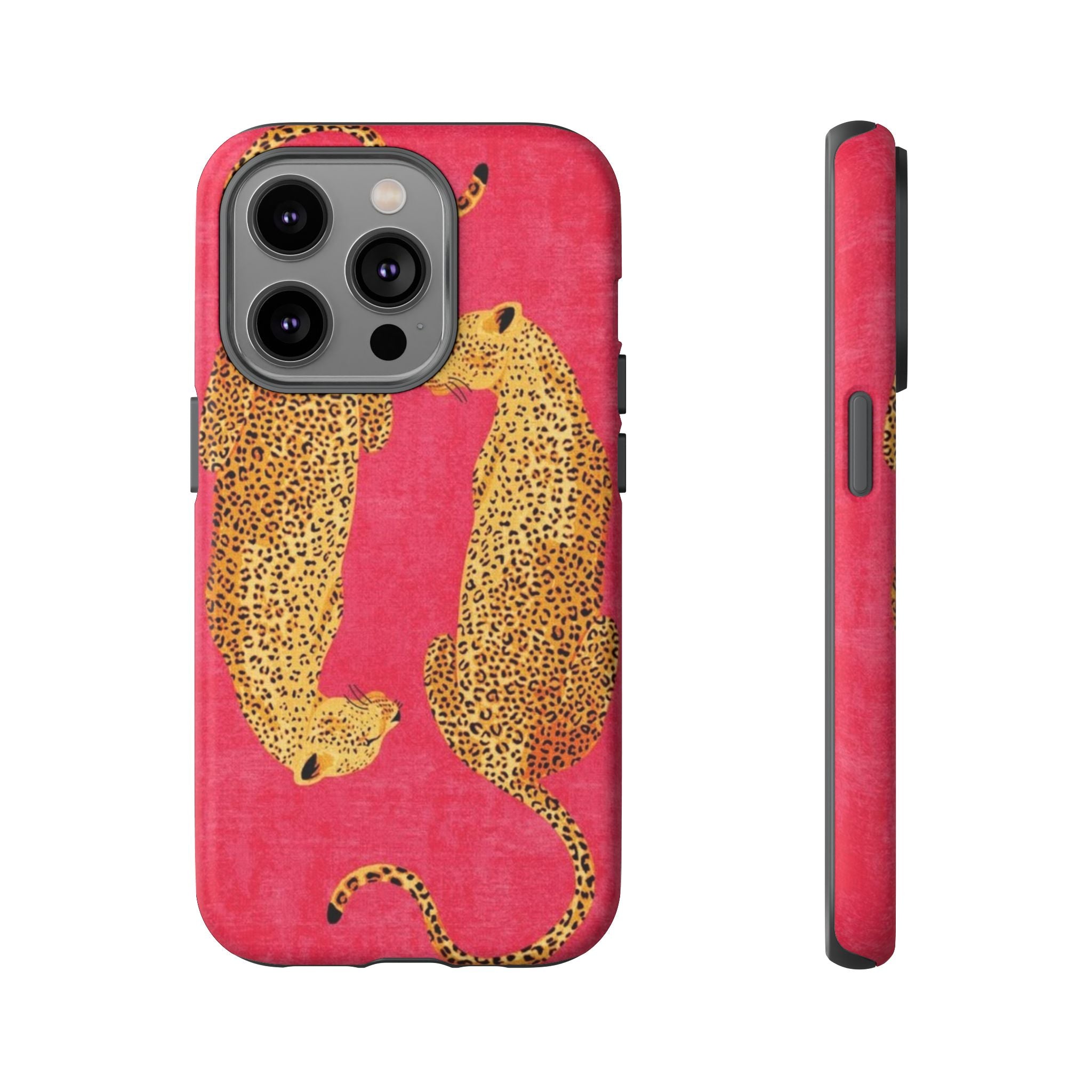 Pink Leopard Phone Case – Bold Animal Print Protective Case