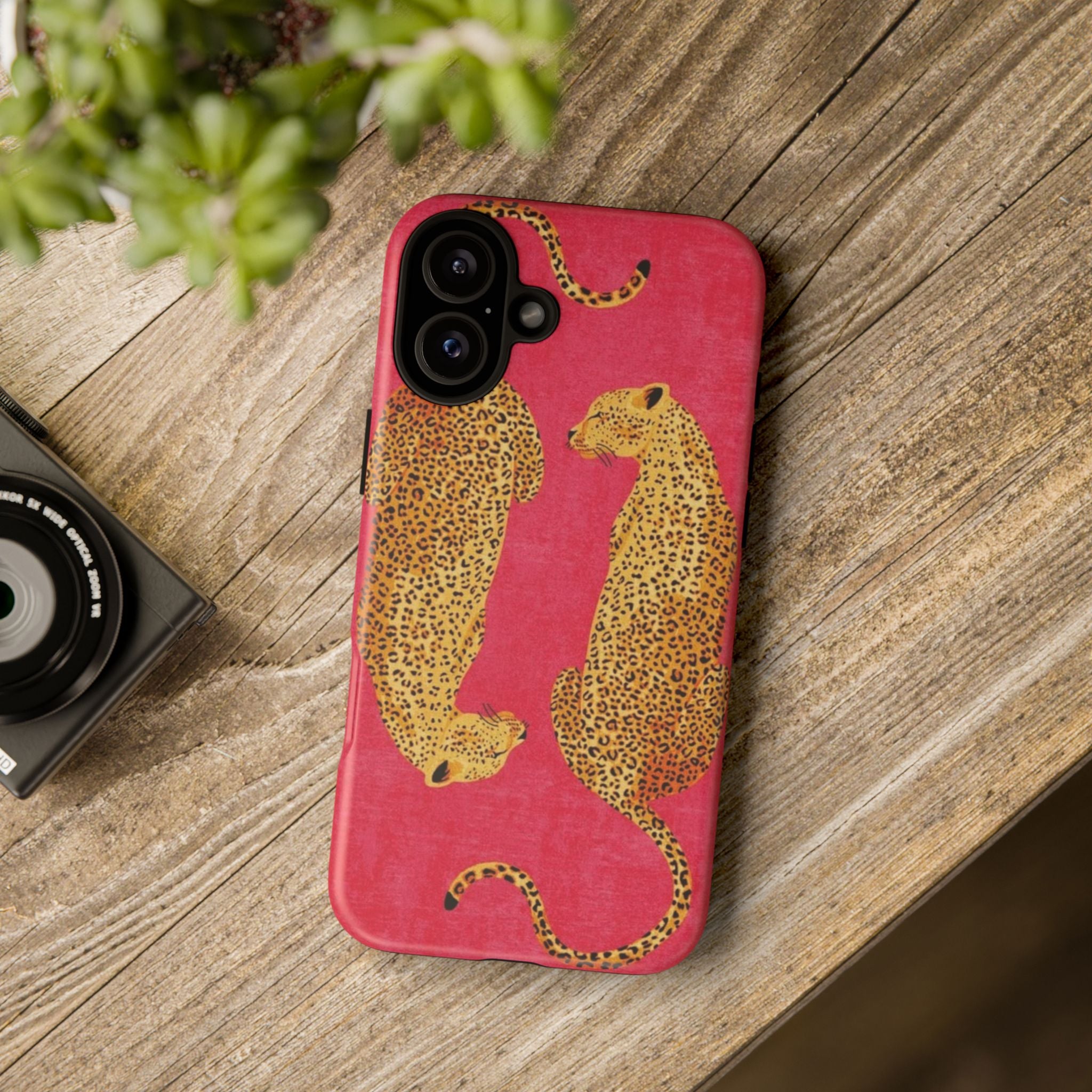 Pink Leopard Phone Case – Bold Animal Print Protective Case