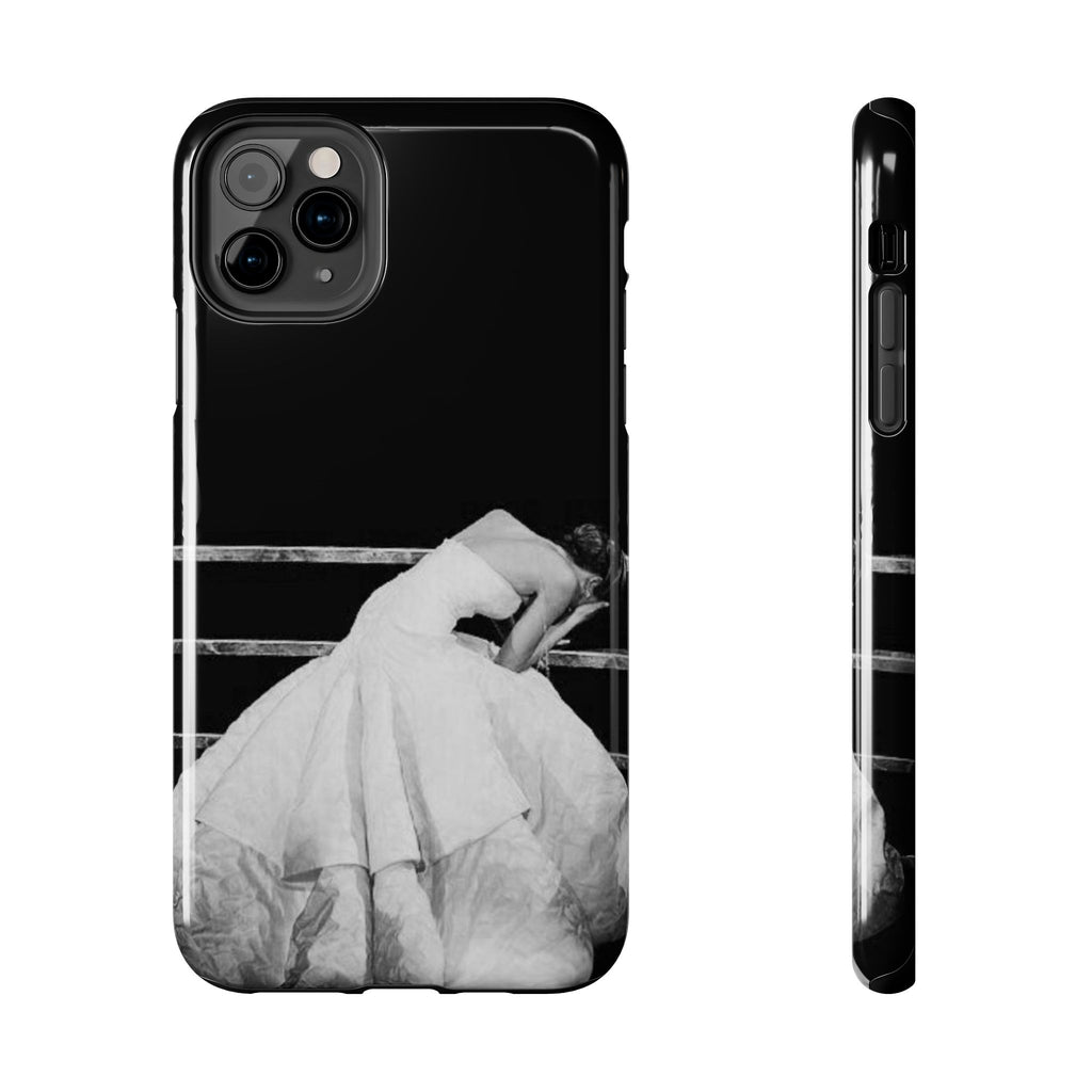 Vintage Ballerina Tough Phone Case — Black & White Dance Photo Protective Cover