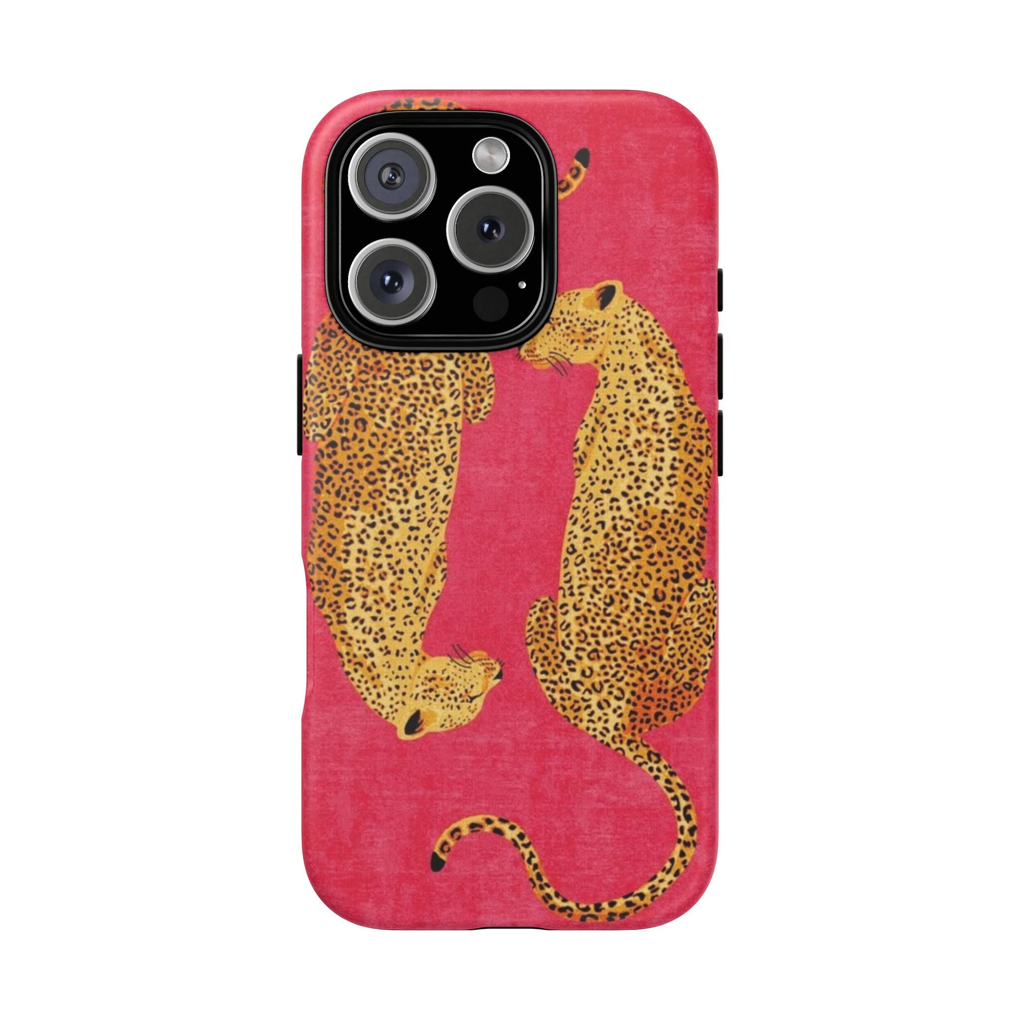 Pink Leopard Phone Case – Bold Animal Print Protective Case