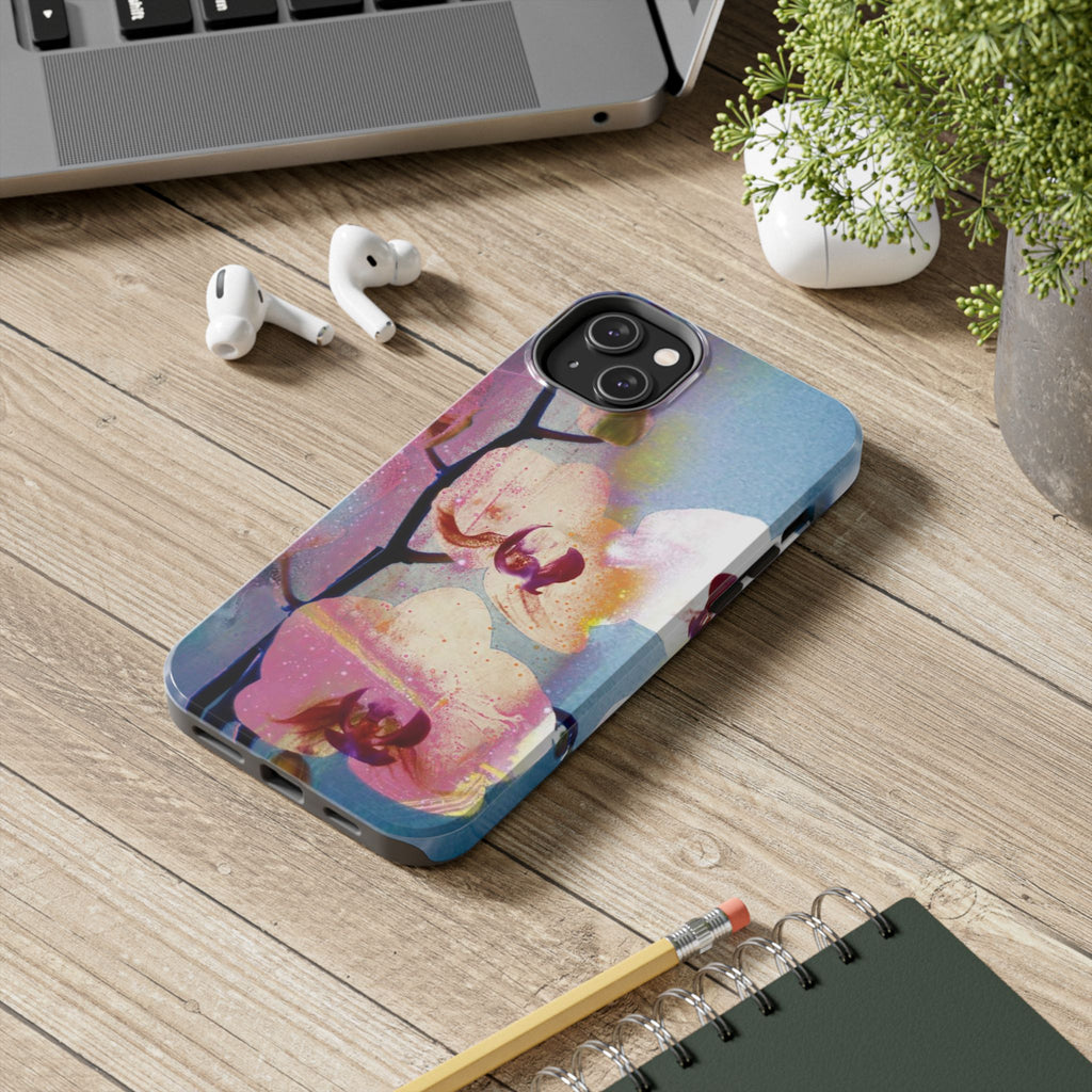 Orchid Tough Phone Case — Pastel Floral Protective Cover for iPhone & Android