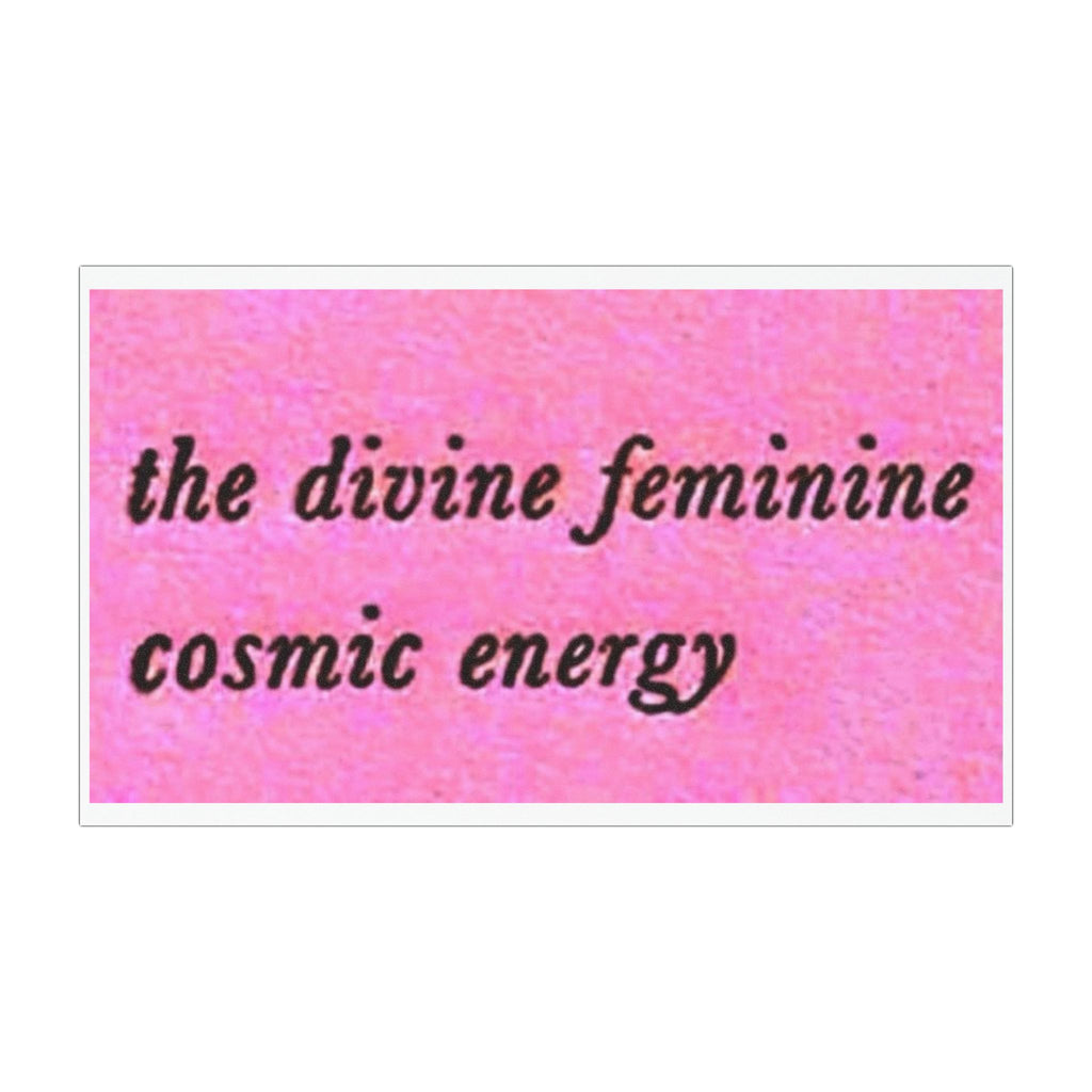 Pink 'the divine feminine cosmic energy' Car Magnet — Spiritual Feminine Bumper Magnet