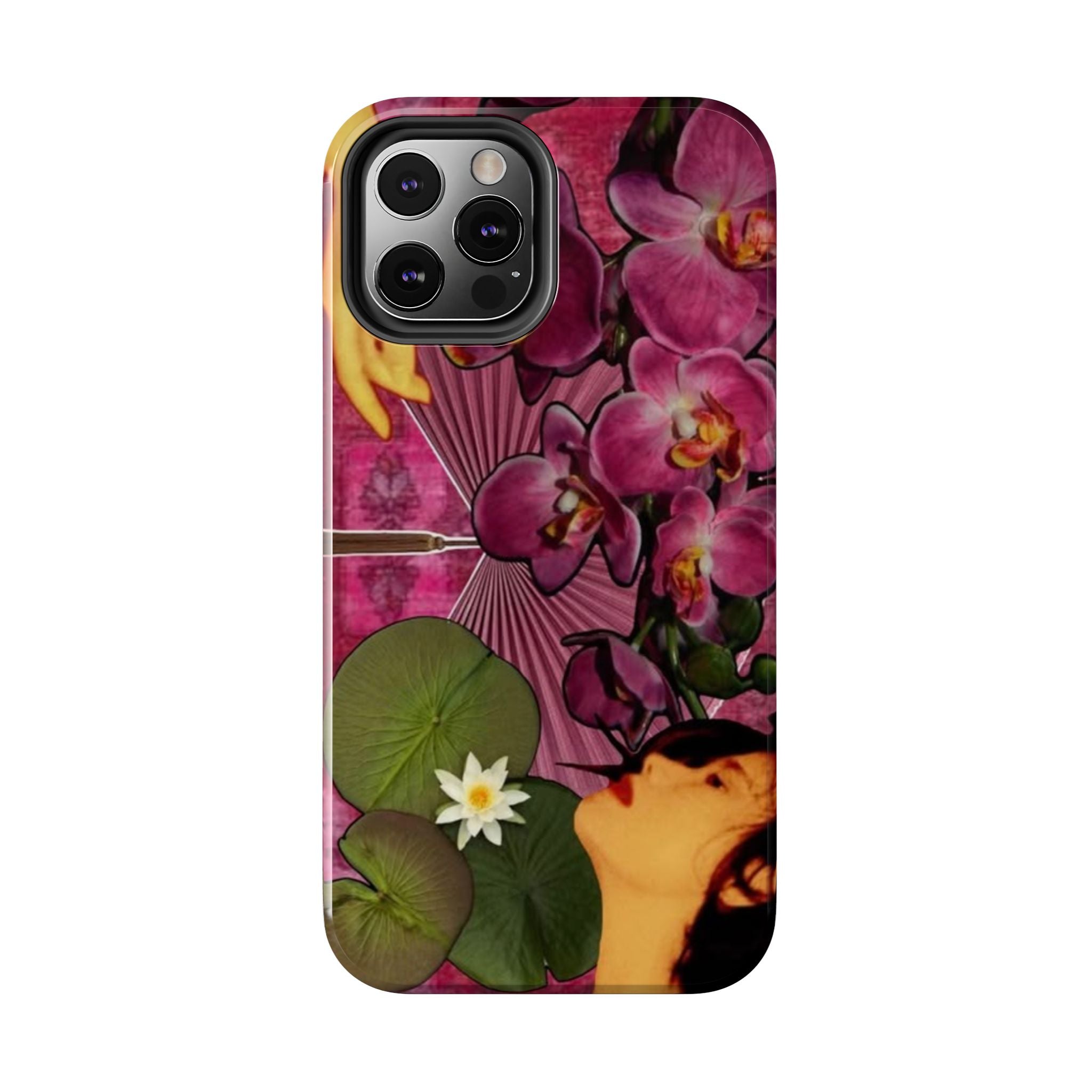 Floral Orchid Tough Phone Case — Vintage Woman & Lotus Design