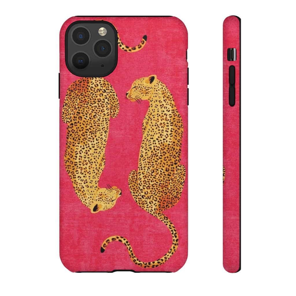 Pink Leopard Phone Case – Bold Animal Print Protective Case