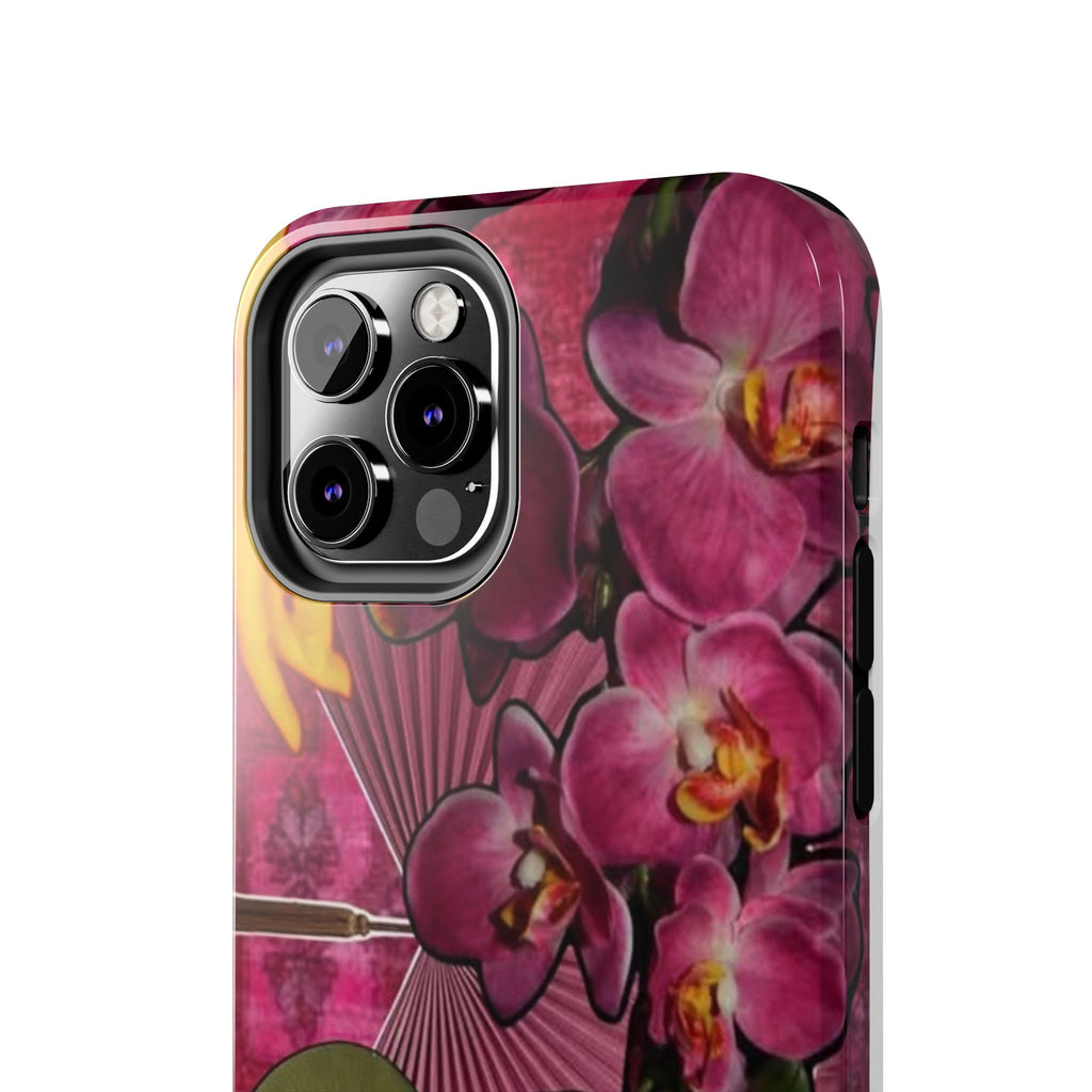 Floral Orchid Tough Phone Case — Vintage Woman & Lotus Design