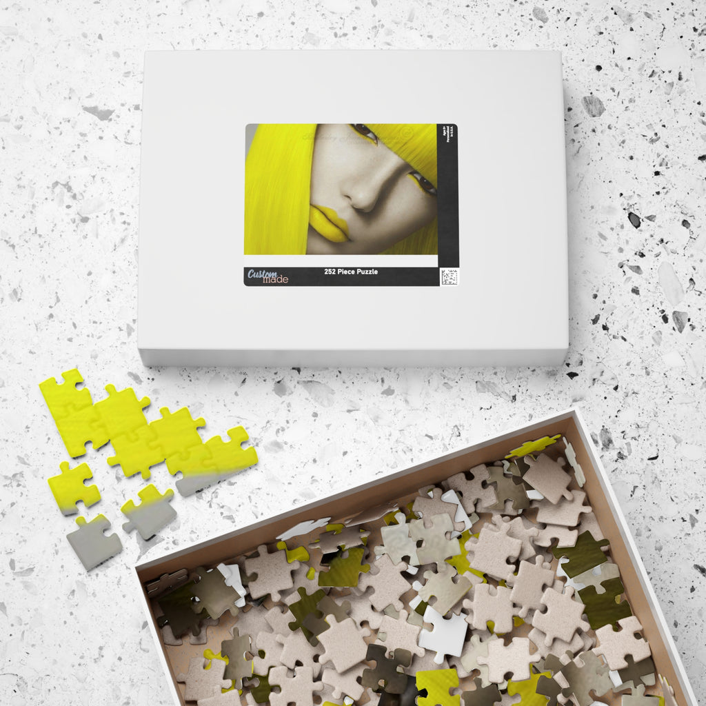 Yellow Muse Puzzle — Portrait Art Jigsaw (110/252/520/1014 pcs)