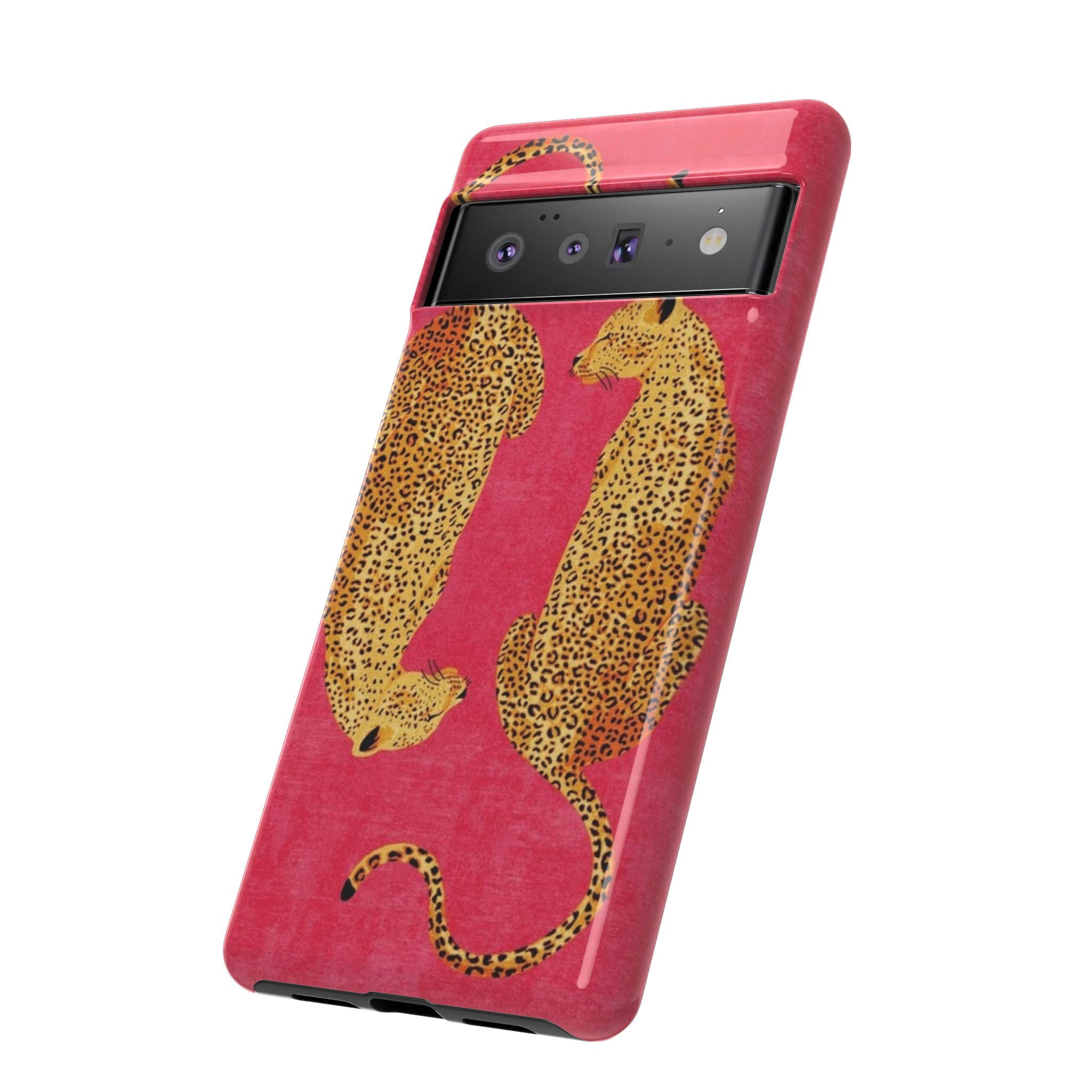 Pink Leopard Phone Case – Bold Animal Print Protective Case