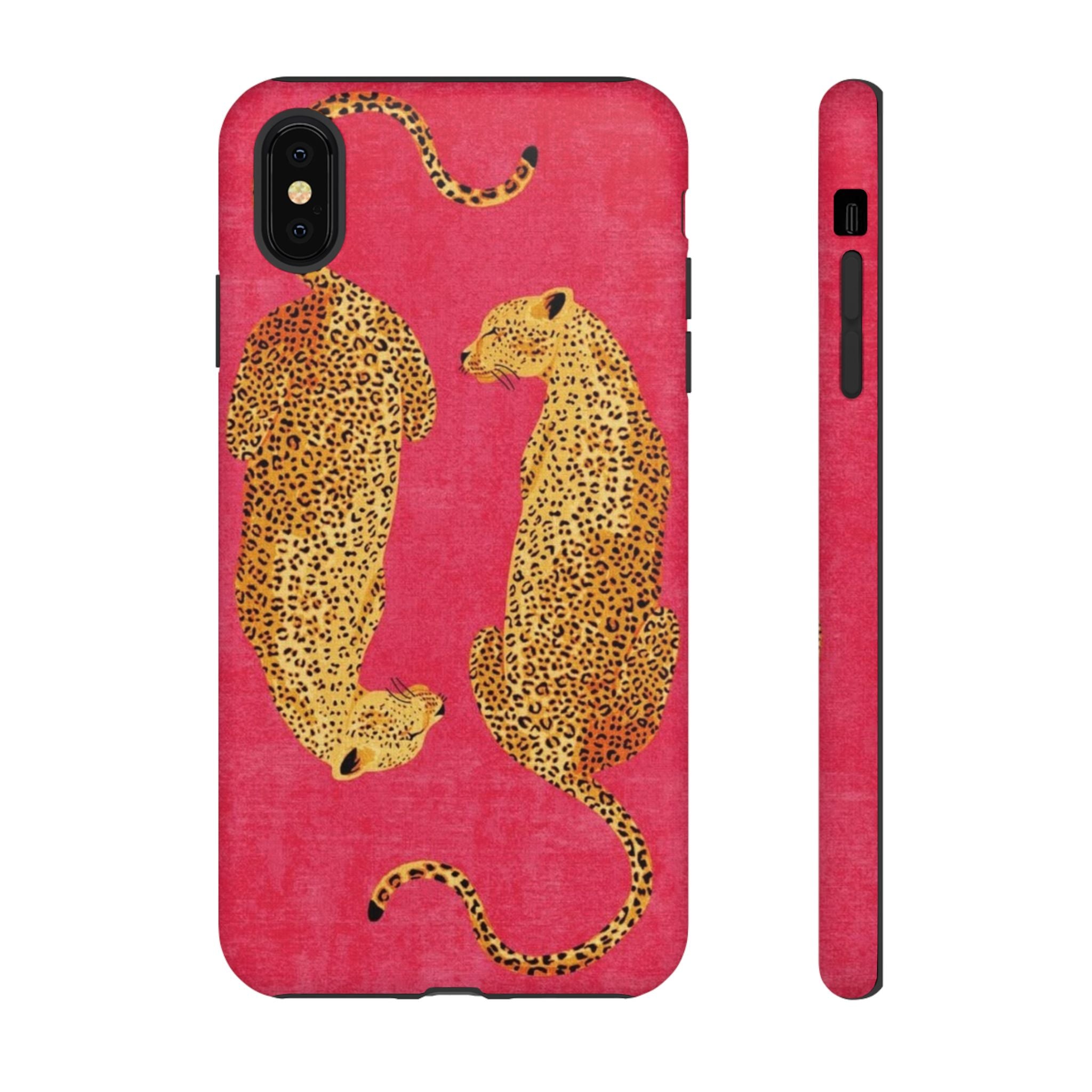 Pink Leopard Phone Case – Bold Animal Print Protective Case