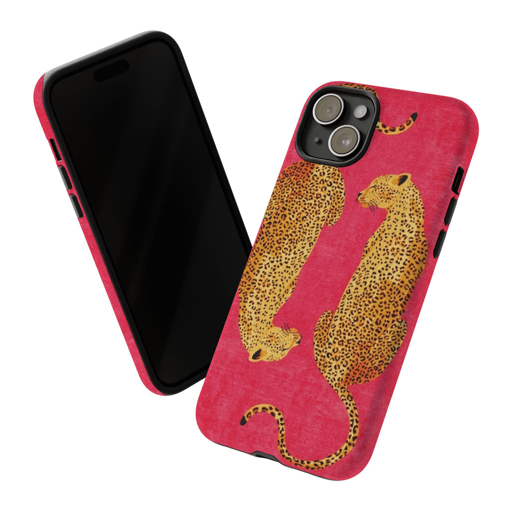 Pink Leopard Phone Case – Bold Animal Print Protective Case