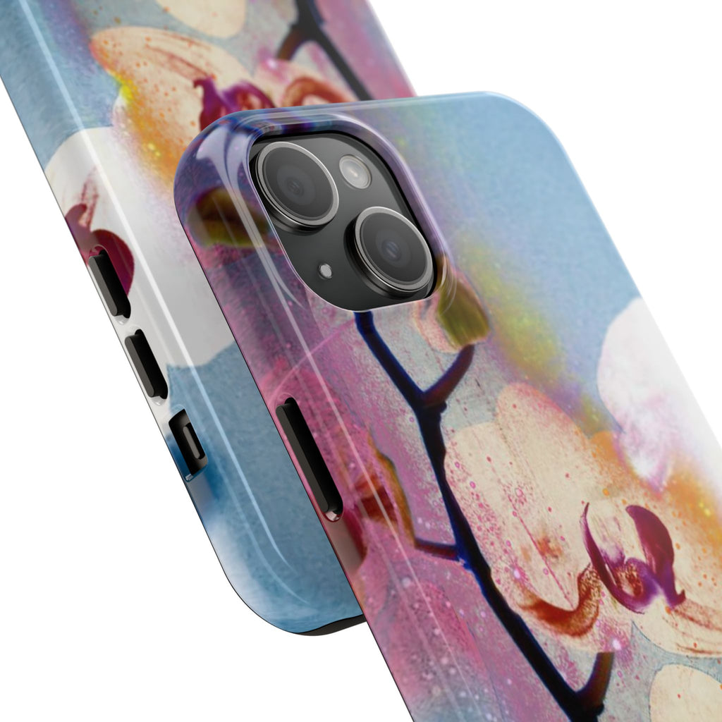 Orchid Tough Phone Case — Pastel Floral Protective Cover for iPhone & Android