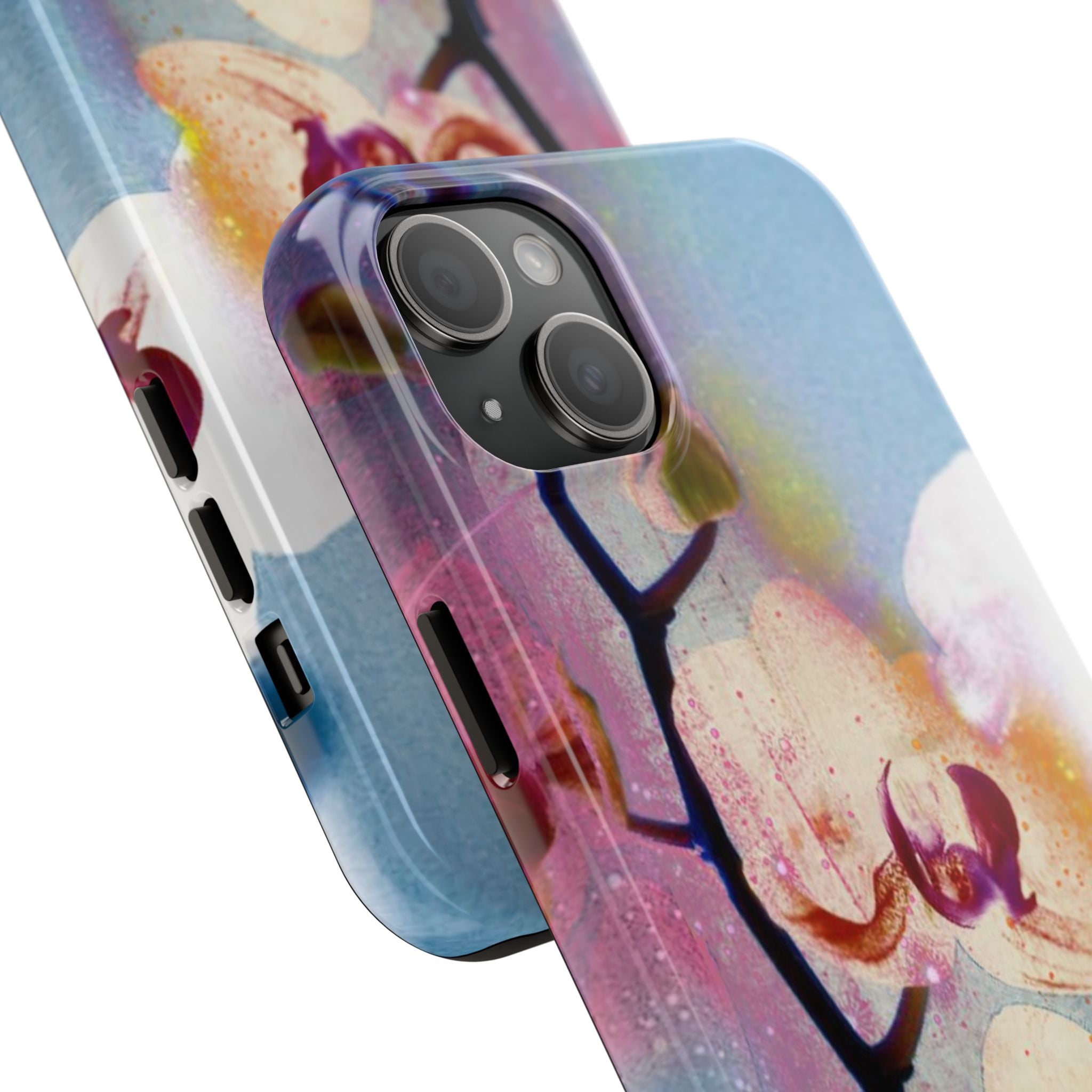 Orchid Tough Phone Case — Pastel Floral Protective Cover for iPhone & Android