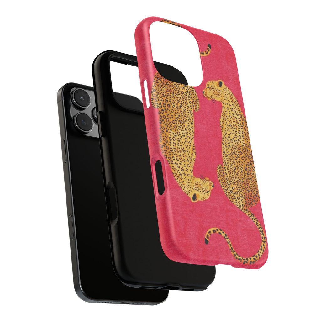 Pink Leopard Phone Case – Bold Animal Print Protective Case