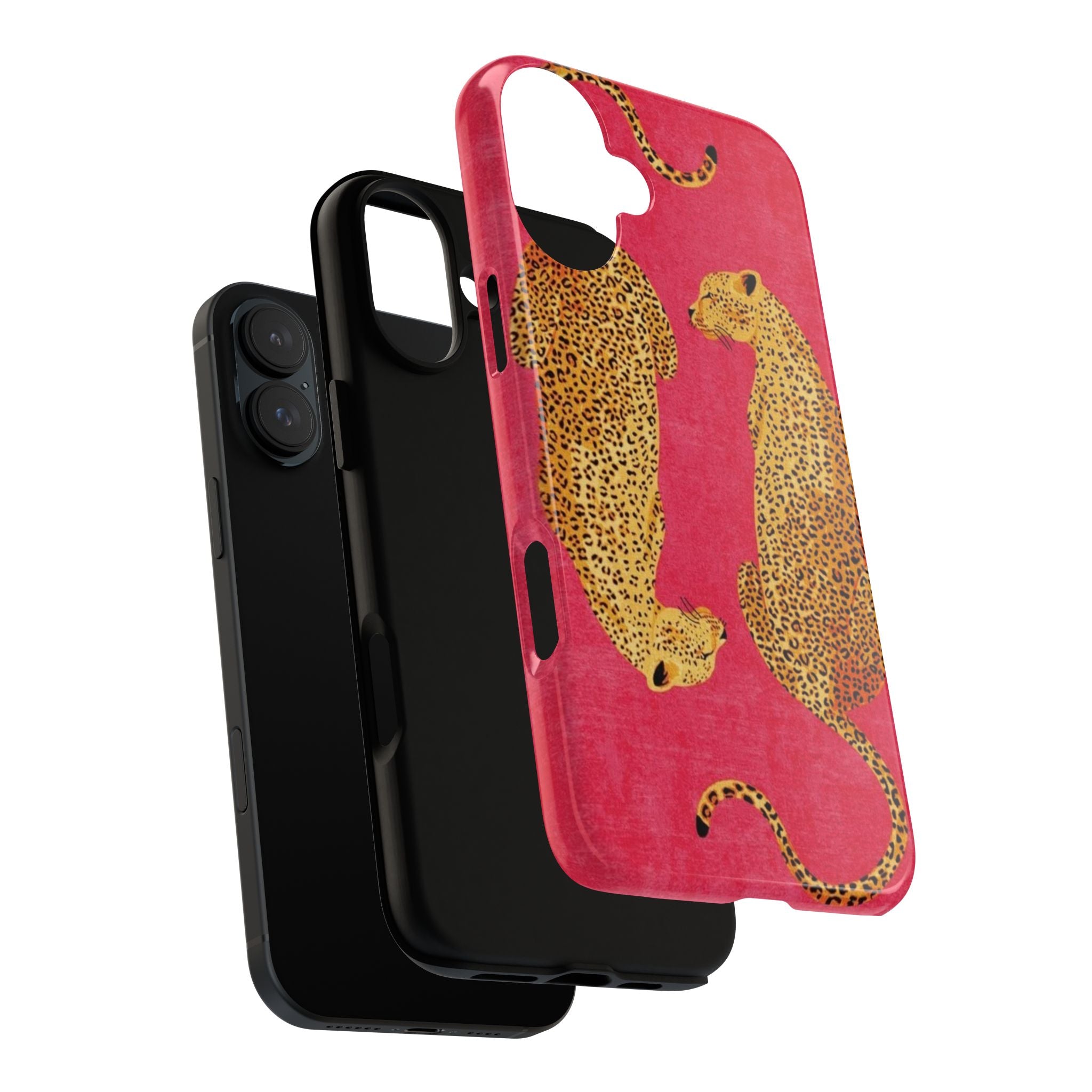 Pink Leopard Phone Case – Bold Animal Print Protective Case