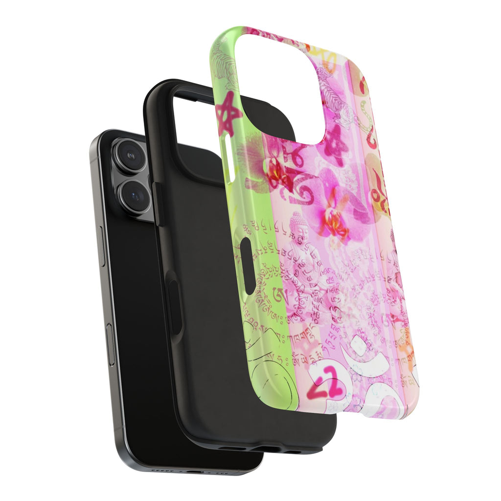 Floral Pink Orchid Tough Phone Case — Protective Art Phone Cover
