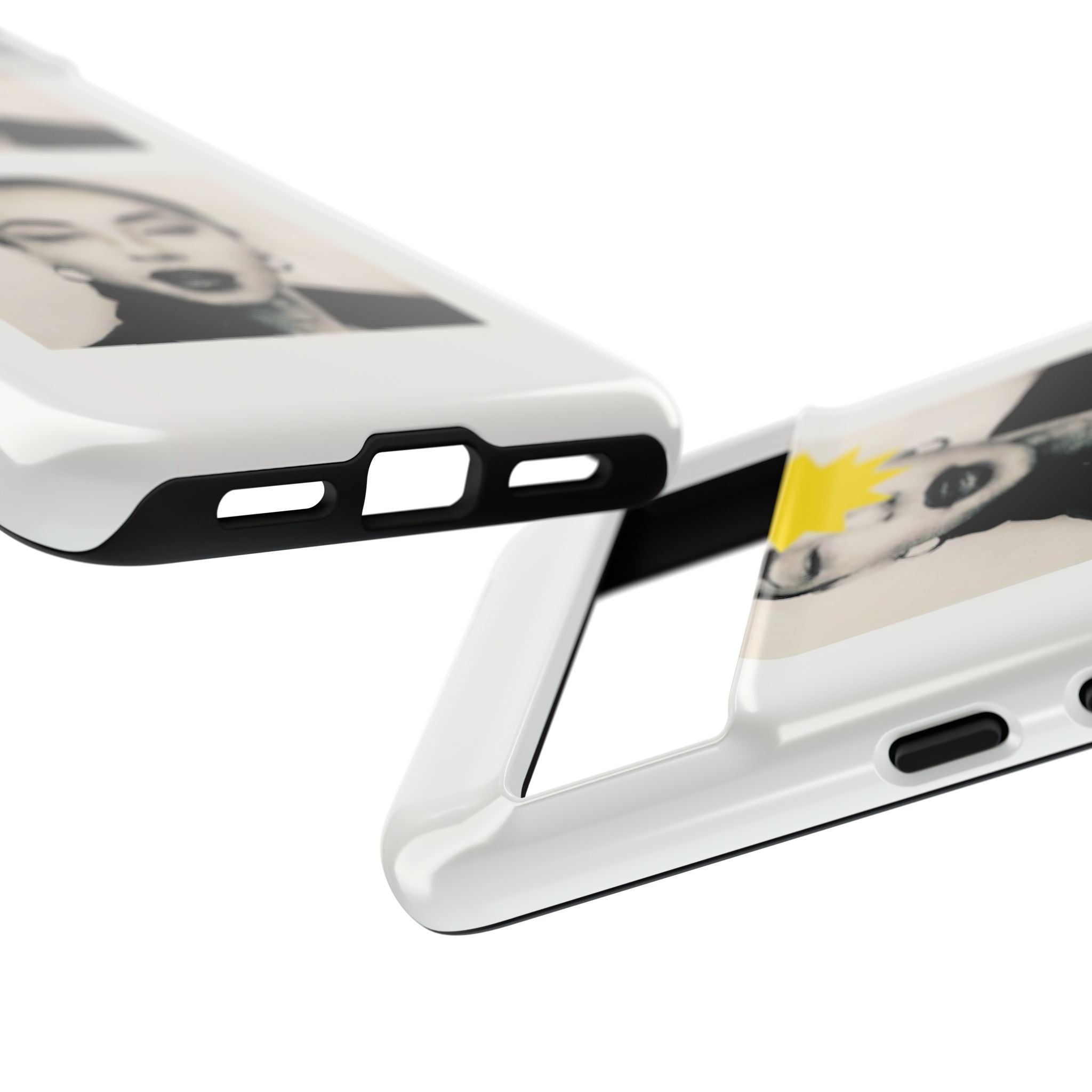 SADE Phone Case — Retro Black & White Portrait with Yellow Sunburst
