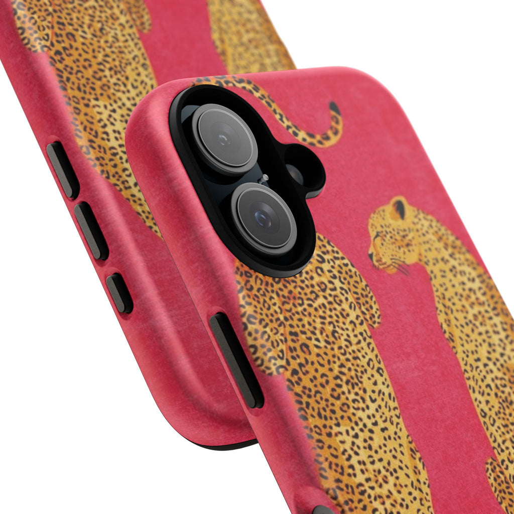Pink Leopard Phone Case – Bold Animal Print Protective Case