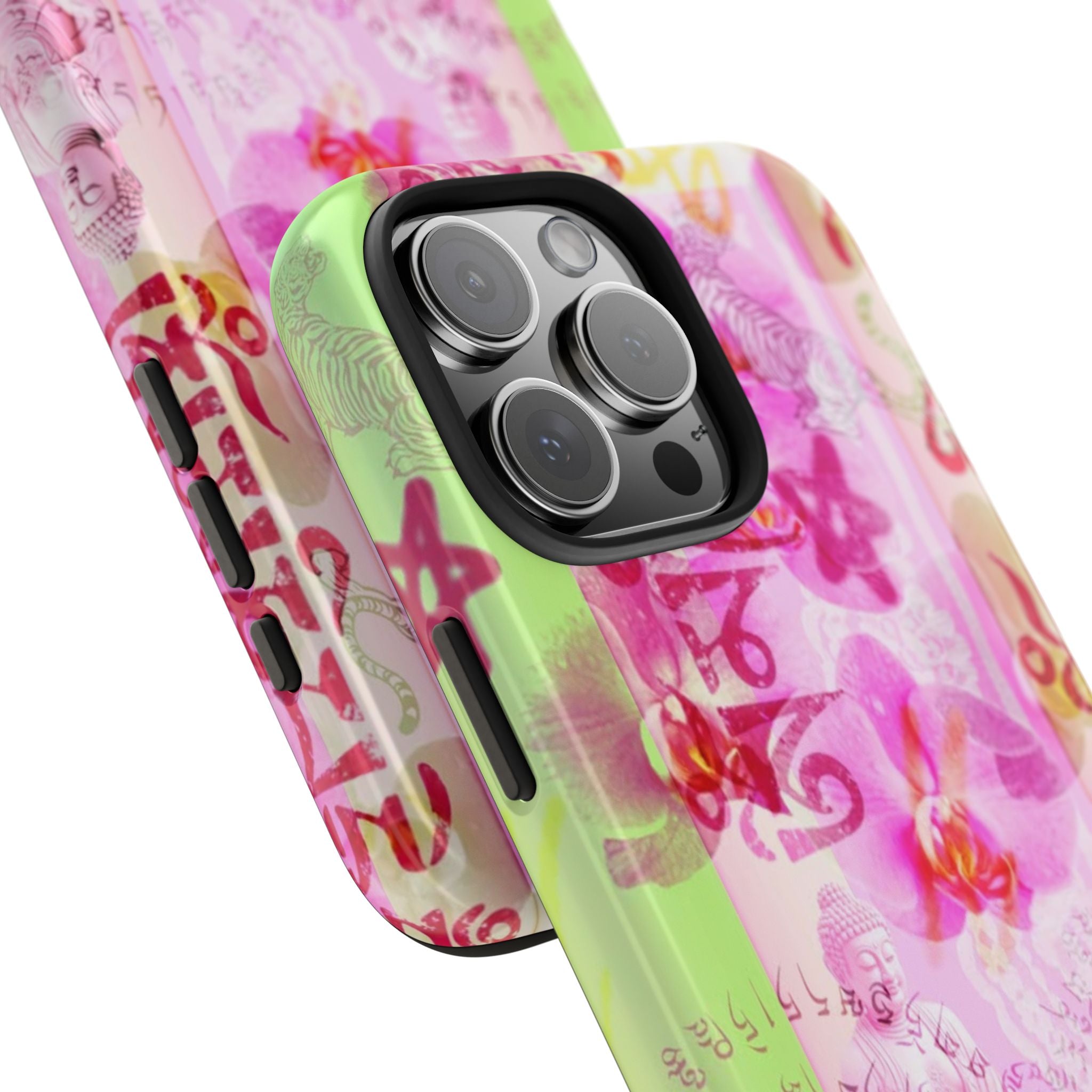 Floral Pink Orchid Tough Phone Case — Protective Art Phone Cover